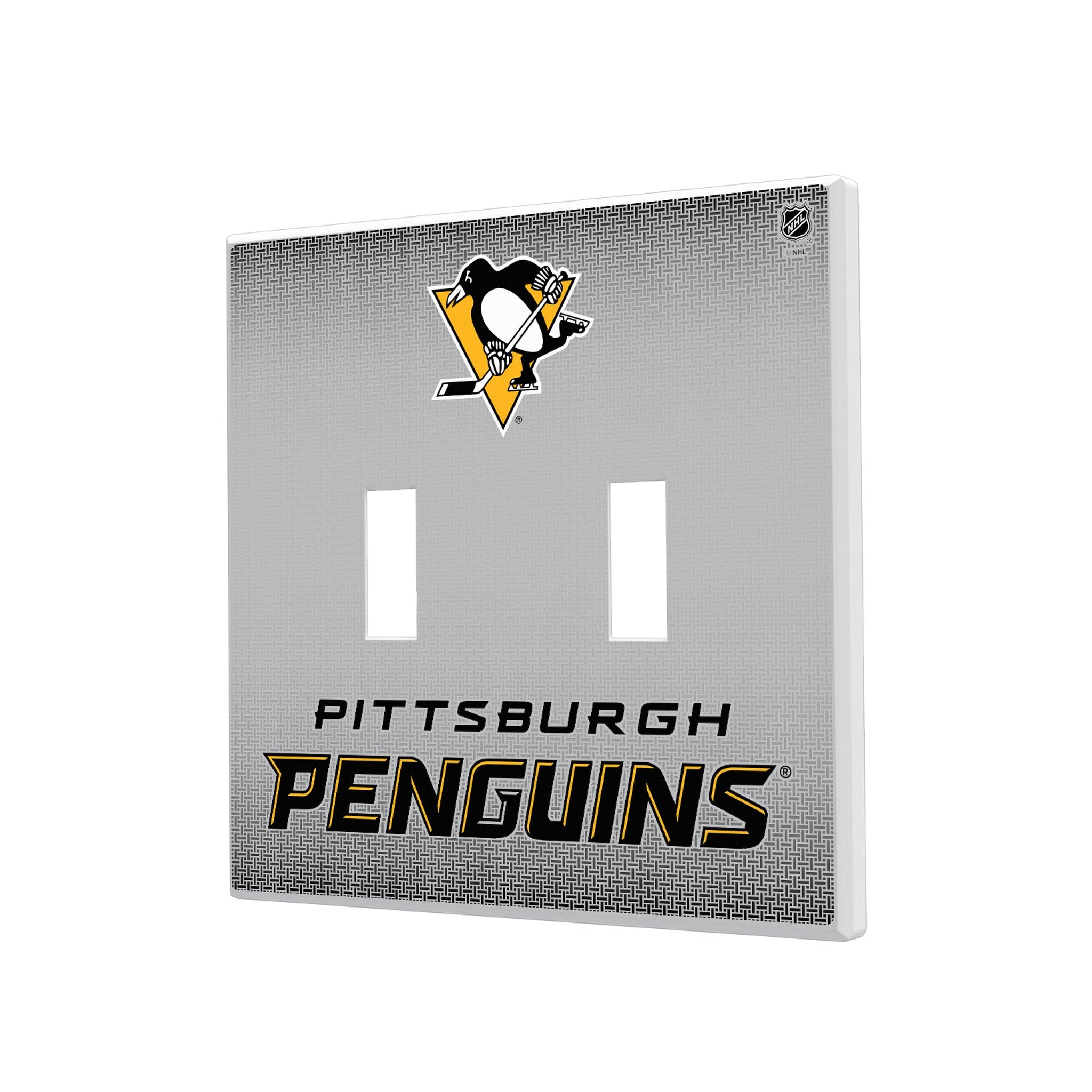 Pittsburgh Penguins Linen Hidden-Screw Light Switch Plate 3