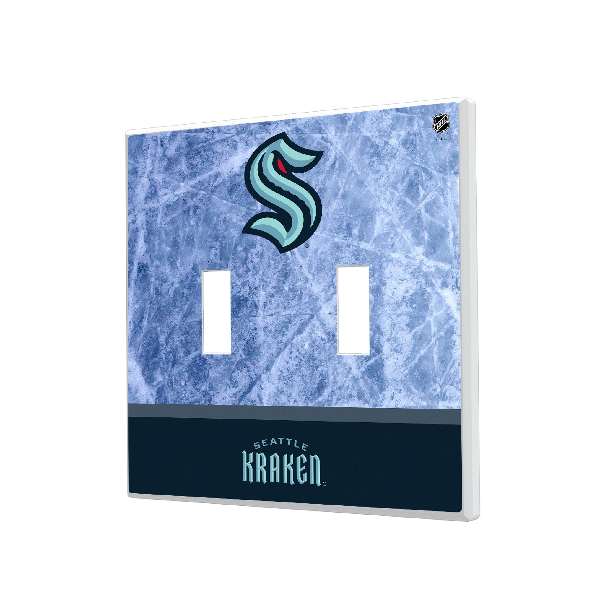 Seattle Kraken Ice Wordmark Hidden-Screw Light Switch Plate 3