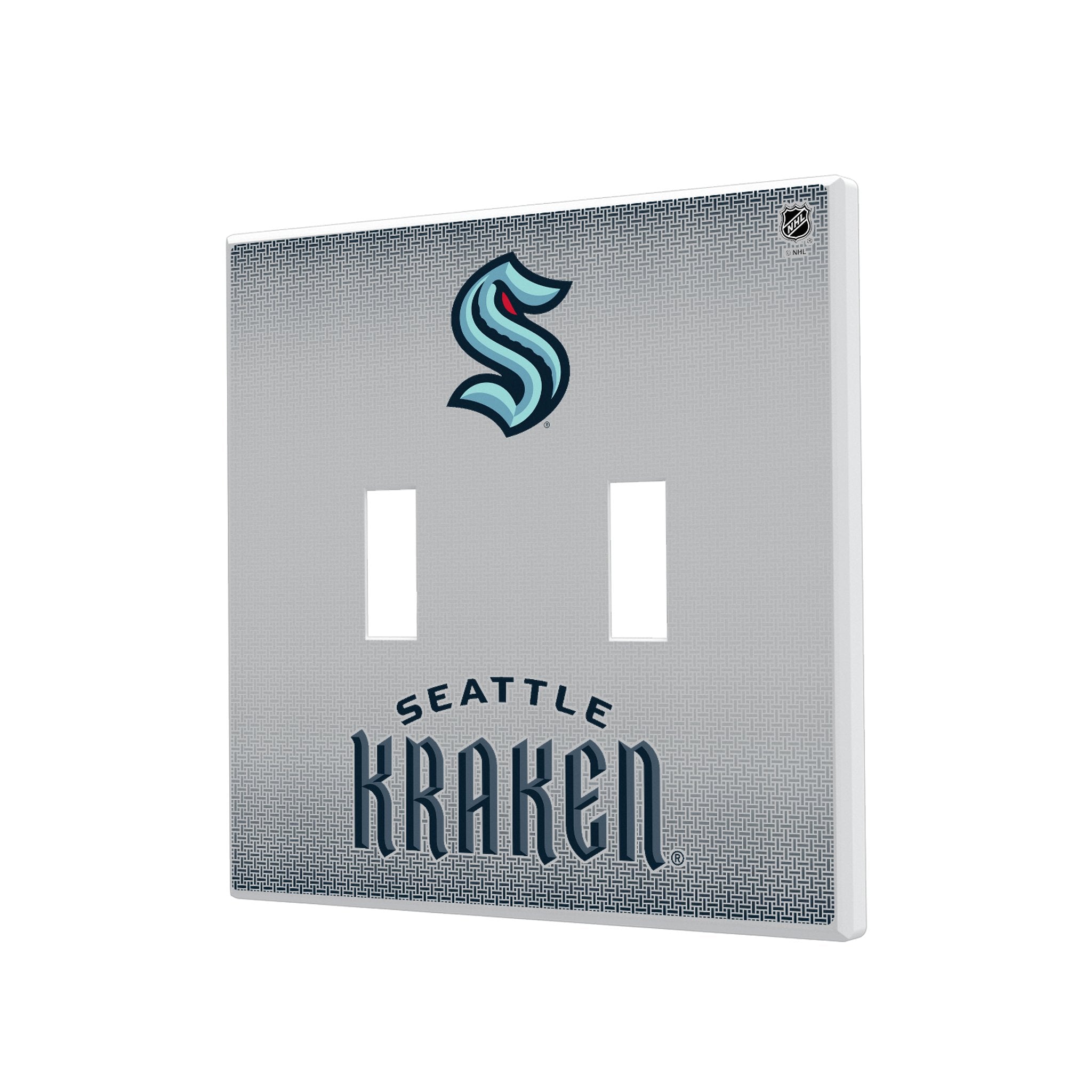 Seattle Kraken Linen Hidden-Screw Light Switch Plate 3