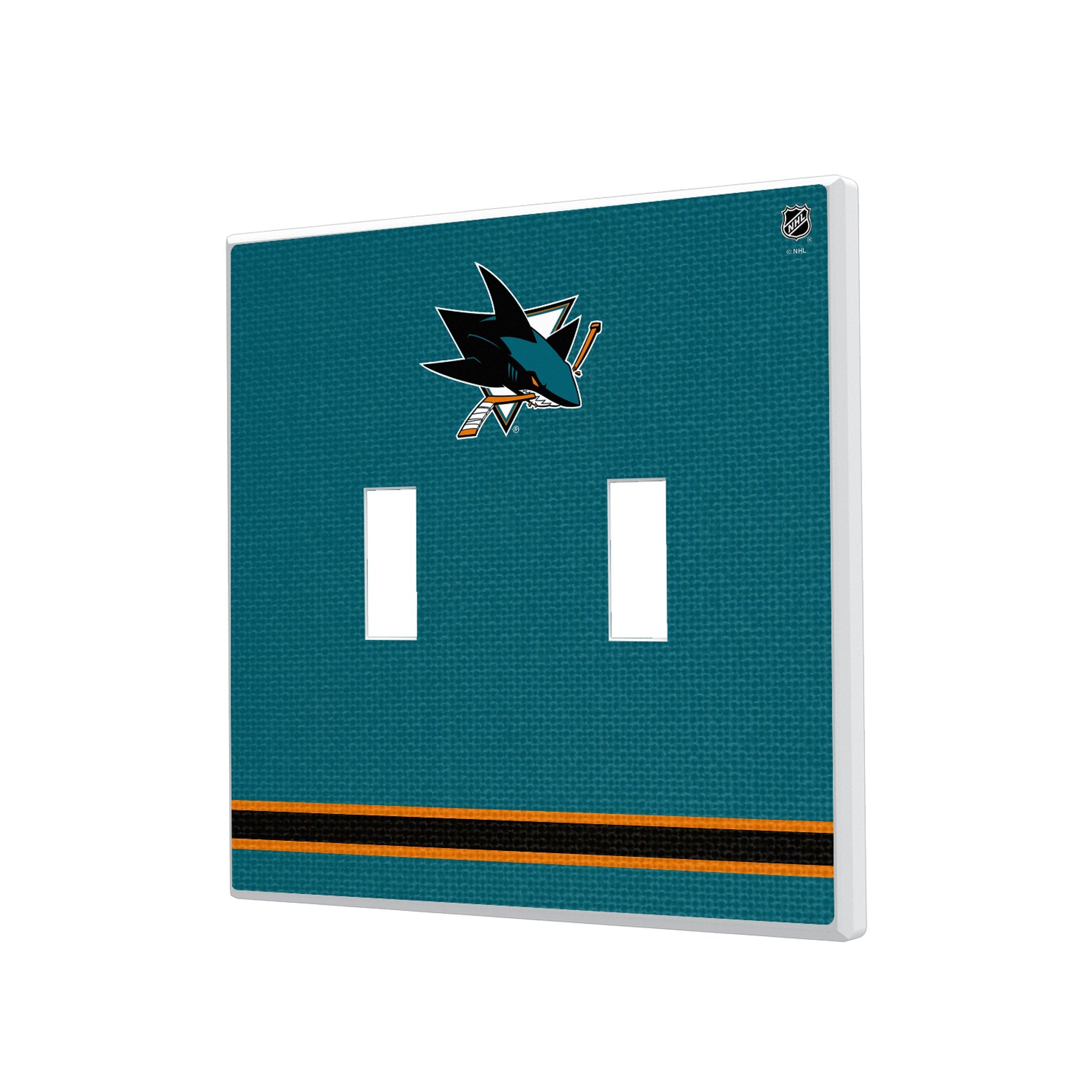 San Jose Sharks Stripe Hidden-Screw Light Switch Plate 3