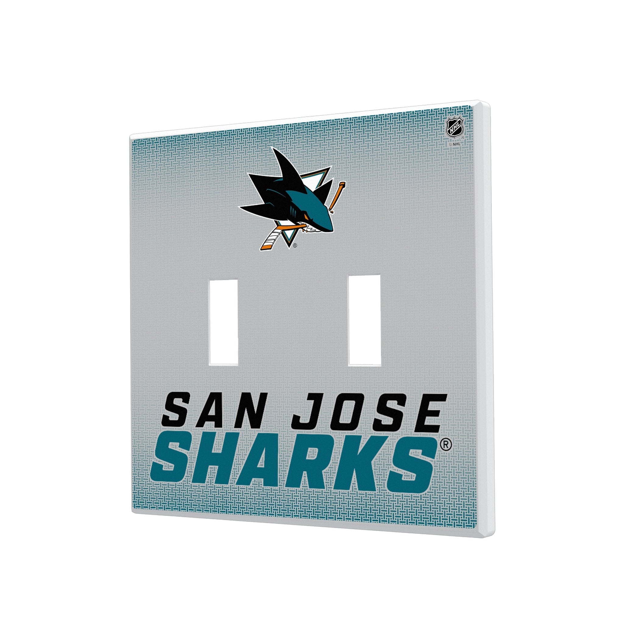 San Jose Sharks Linen Hidden-Screw Light Switch Plate 3