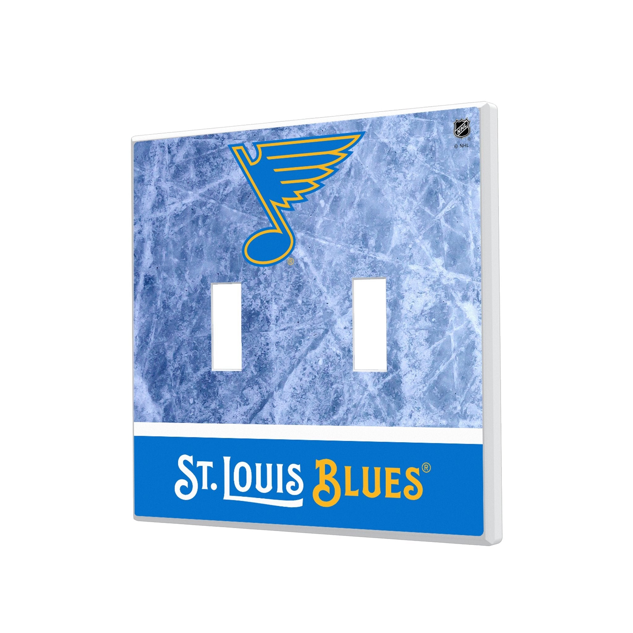 St. Louis Blues Ice Wordmark Hidden-Screw Light Switch Plate 3