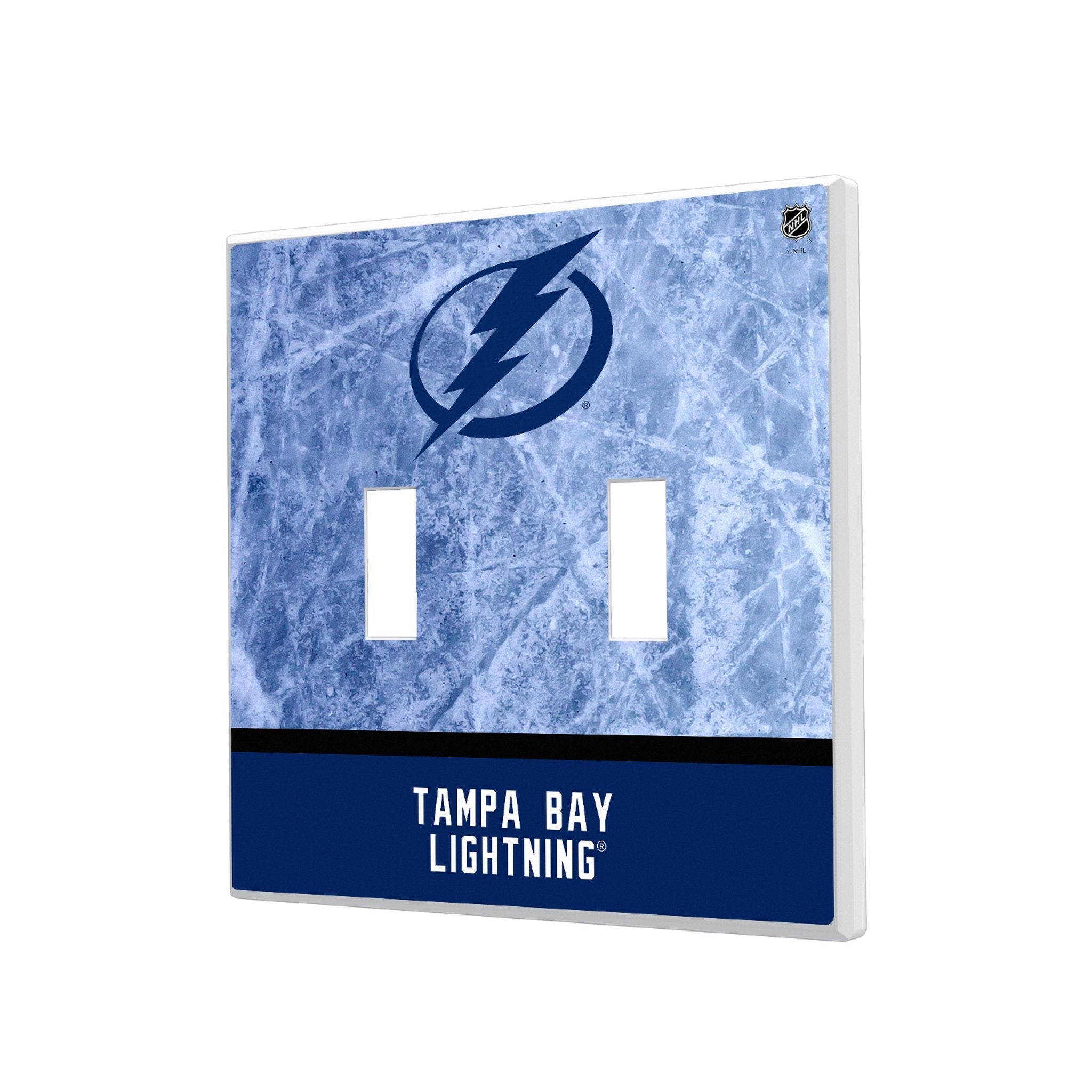 Tampa Bay Lightning Ice Wordmark Hidden-Screw Light Switch Plate 3