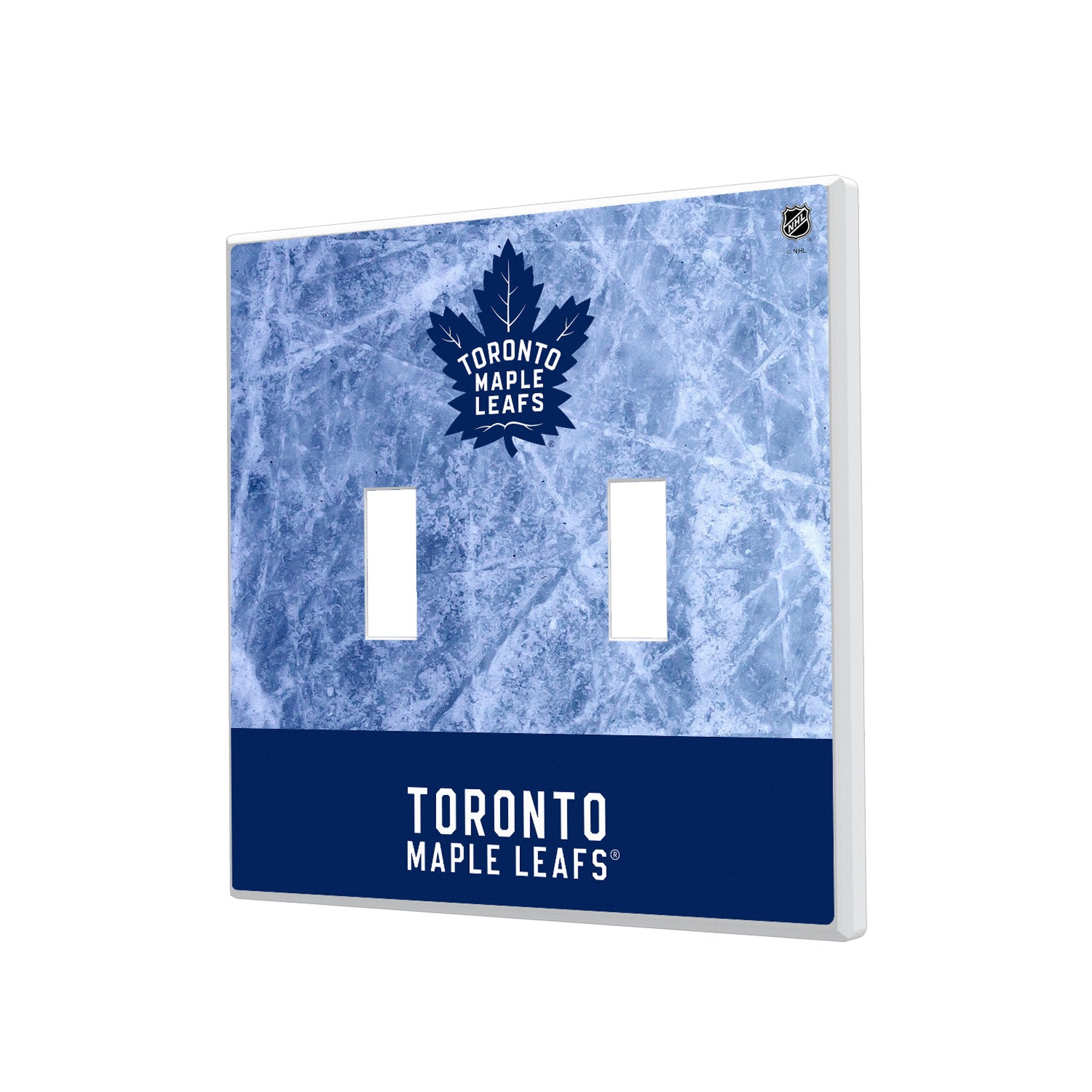 Toronto Maple Leafs Ice Wordmark Hidden-Screw Light Switch Plate 3