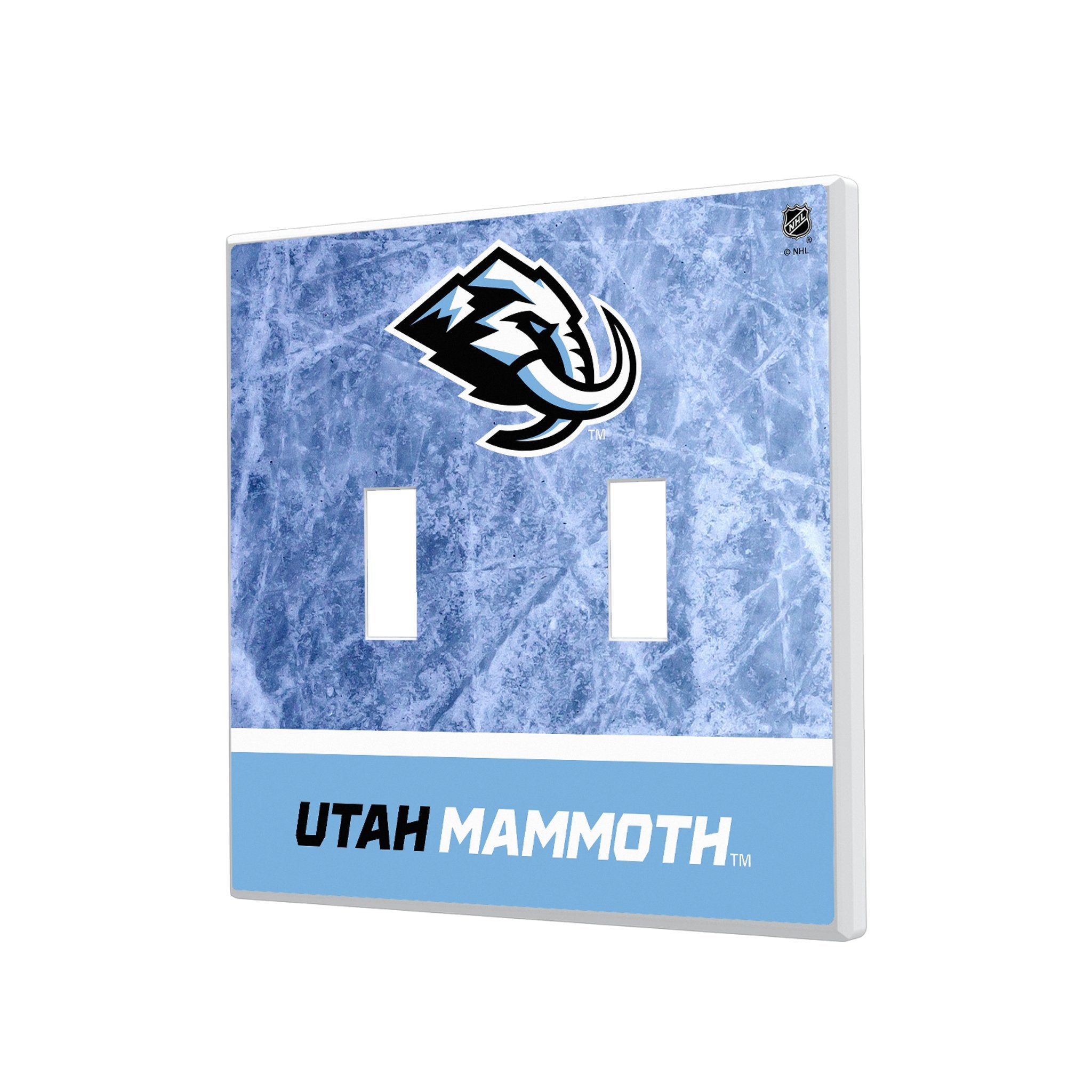 Utah Mammoth Ice Wordmark Hidden-Screw Light Switch Plate 3