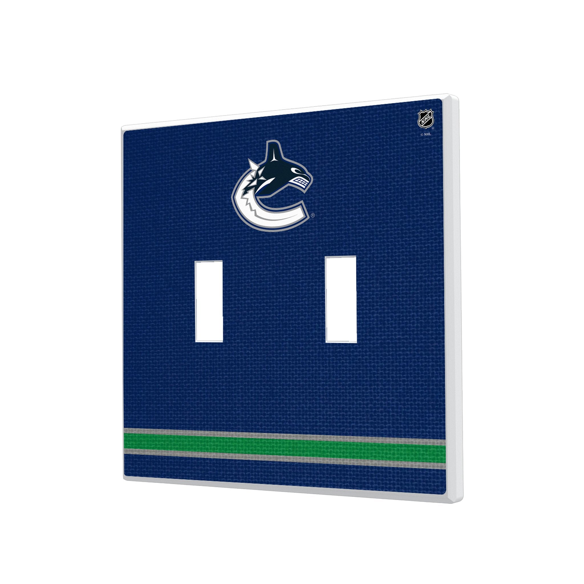 Vancouver Canucks Stripe Hidden-Screw Light Switch Plate 3