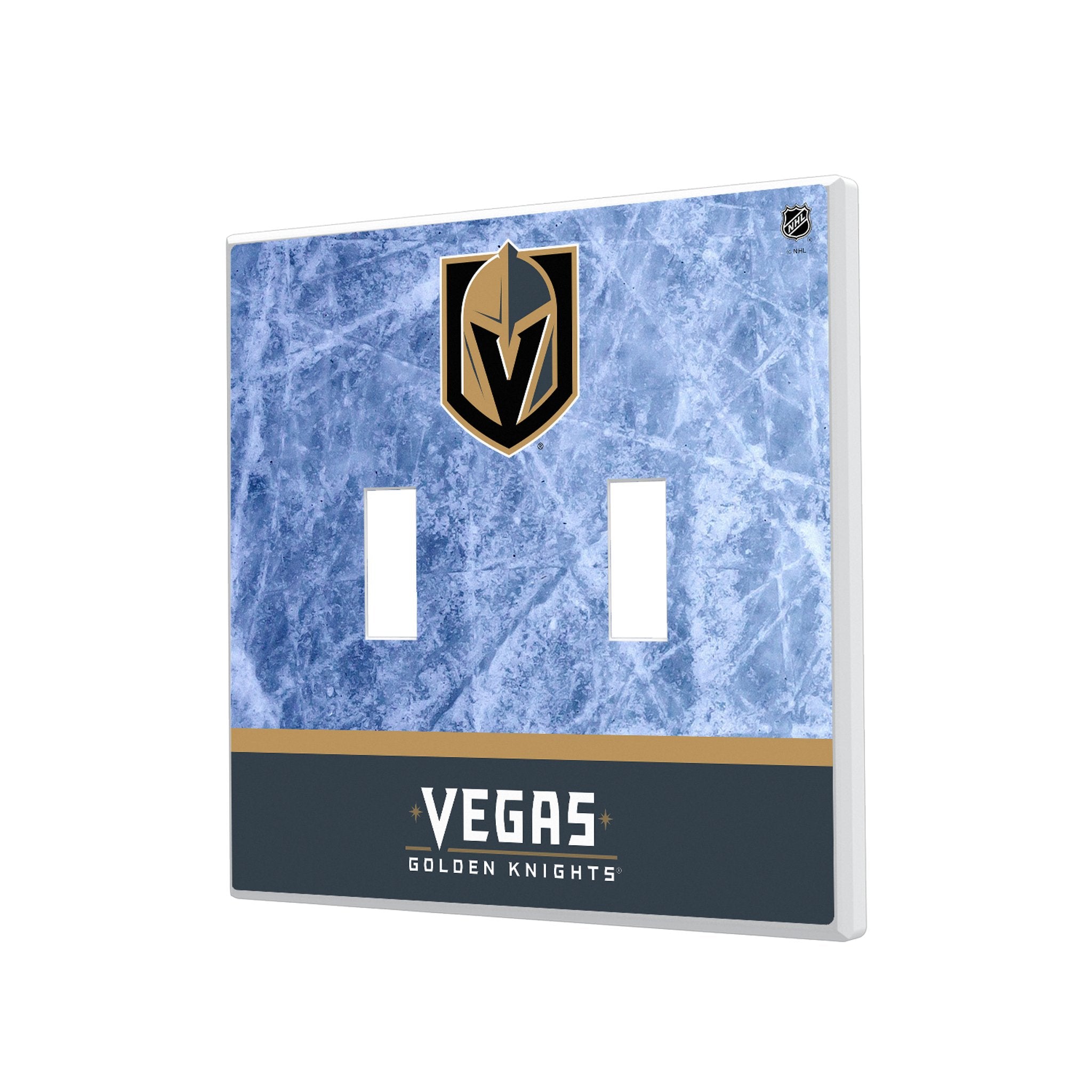 Vegas Golden Knights Ice Wordmark Hidden-Screw Light Switch Plate 3