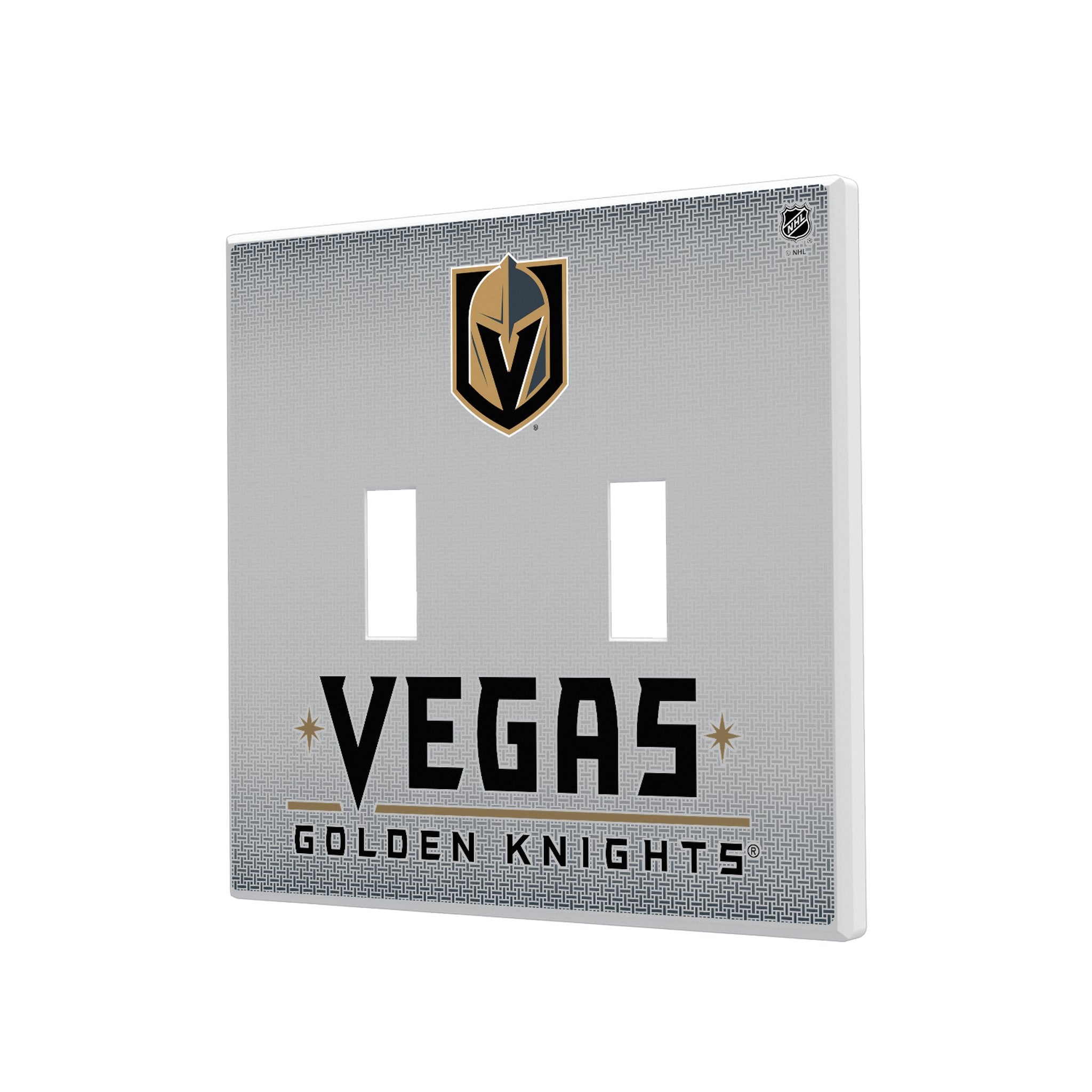 Vegas Golden Knights Linen Hidden-Screw Light Switch Plate 3