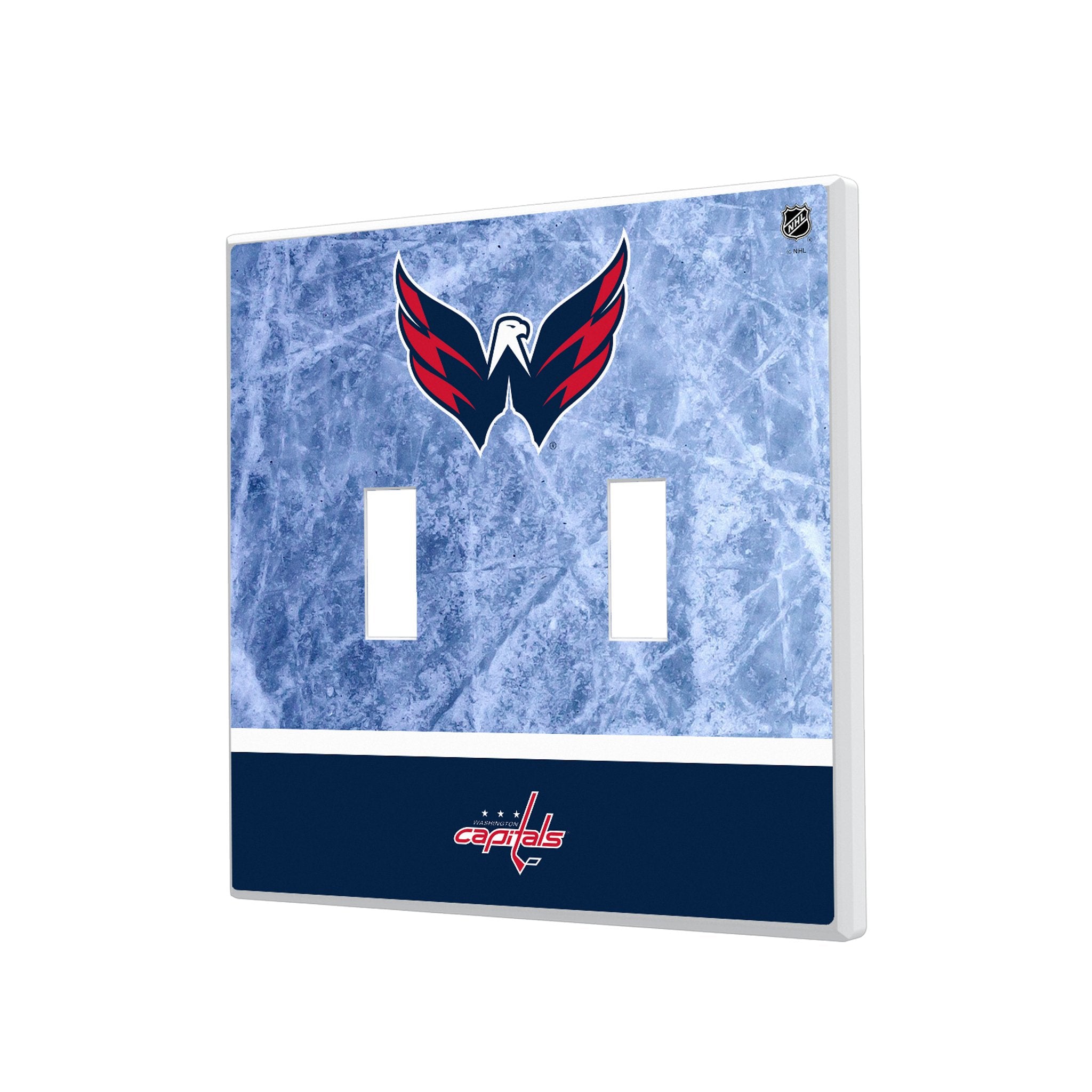 Washington Capitals Ice Wordmark Hidden-Screw Light Switch Plate 3