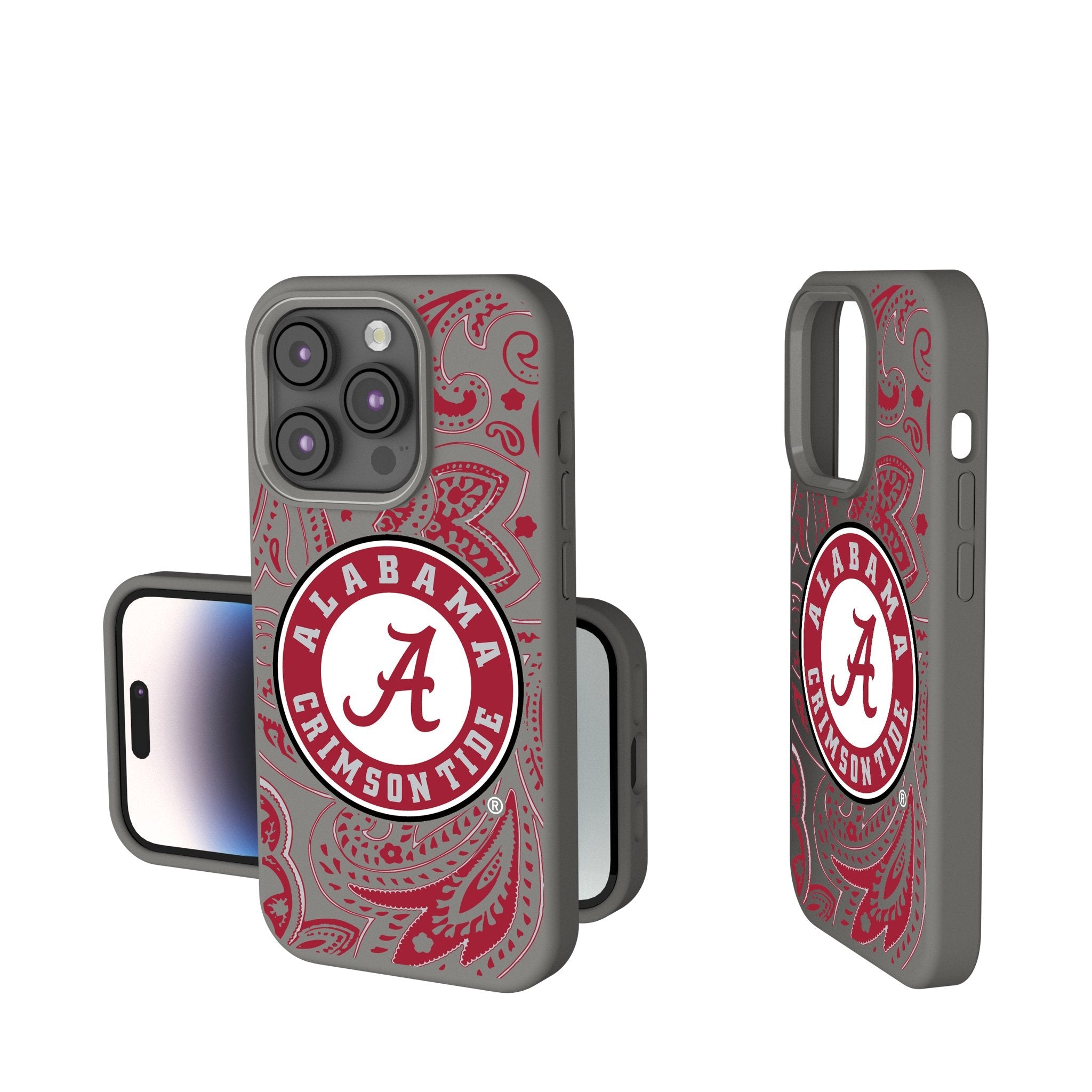 University of Alabama Crimson Tide Paisley Soft Touch Phone Case 1
