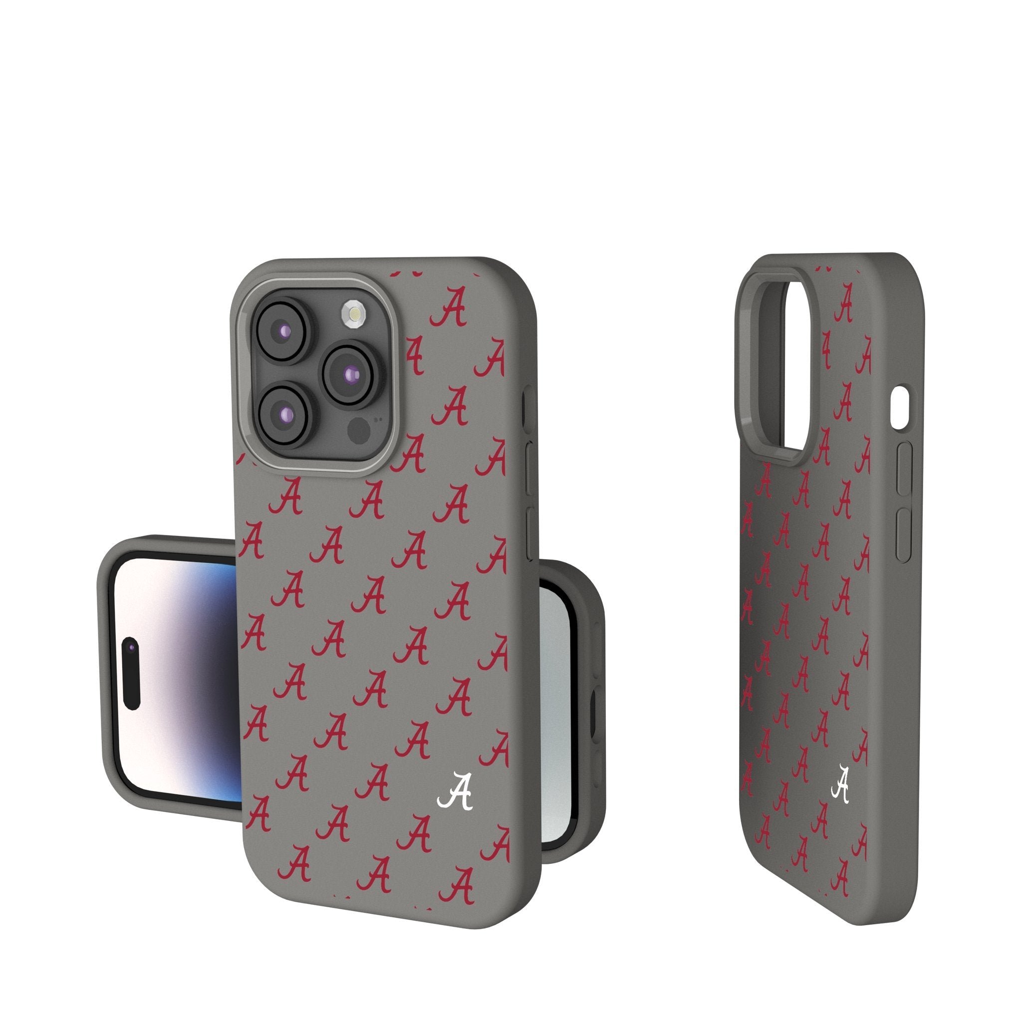 University of Alabama Crimson Tide Script A Fashion Pattern Soft Touch Phone Case for Apple iPhone 1
