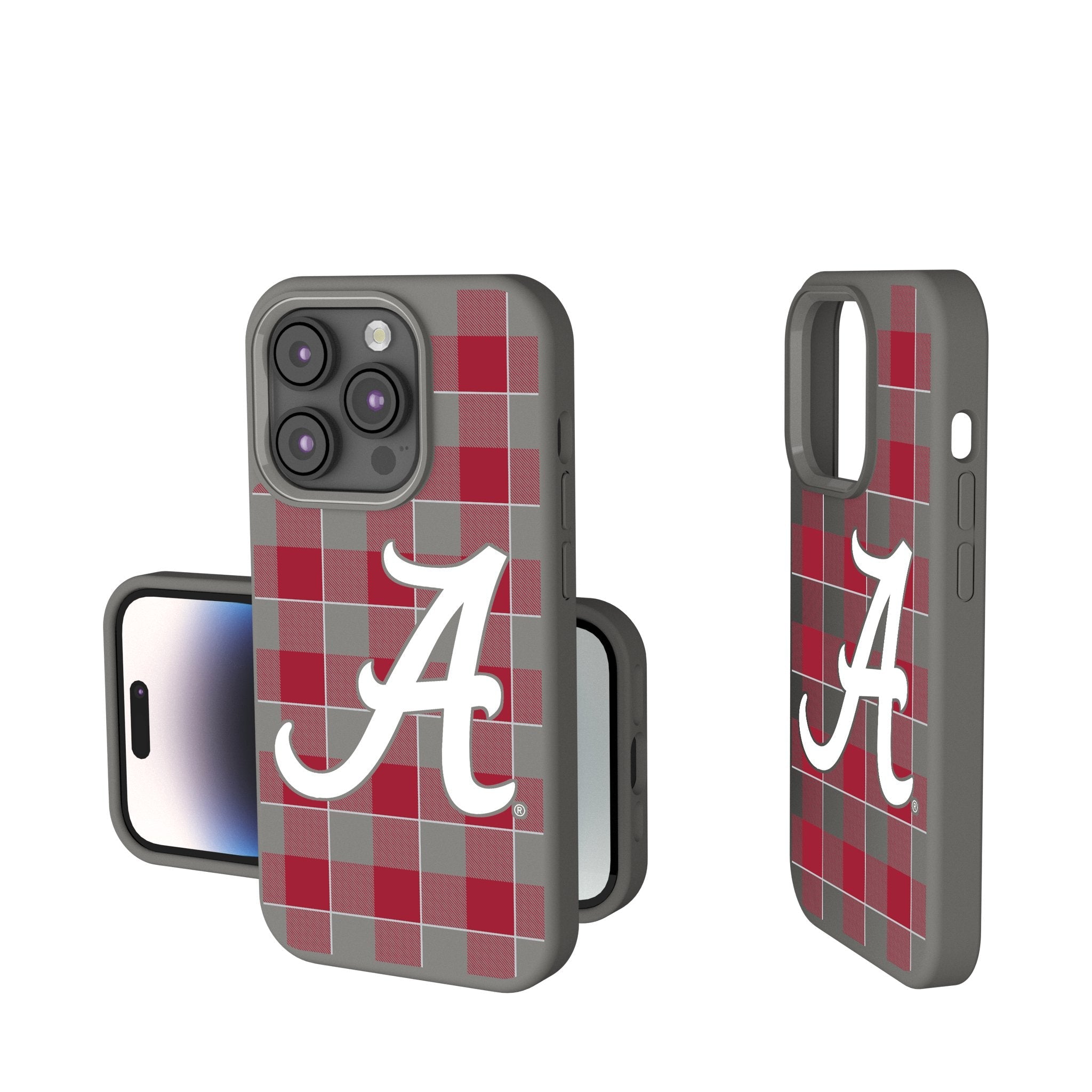 University of Alabama Crimson Tide Script A Plaid Soft Touch Phone Case 1