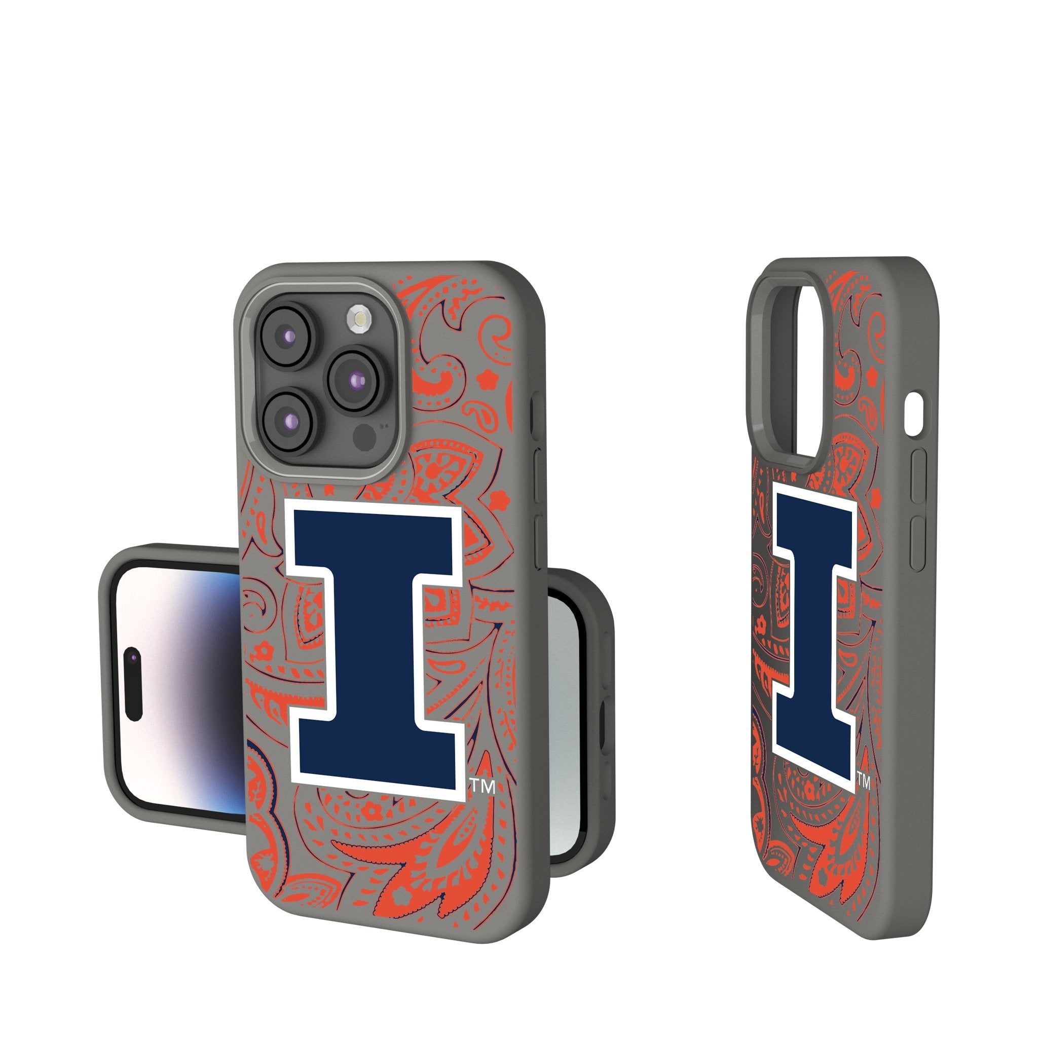 University of Illinois Fighting Illini Paisley Soft Touch Phone Case