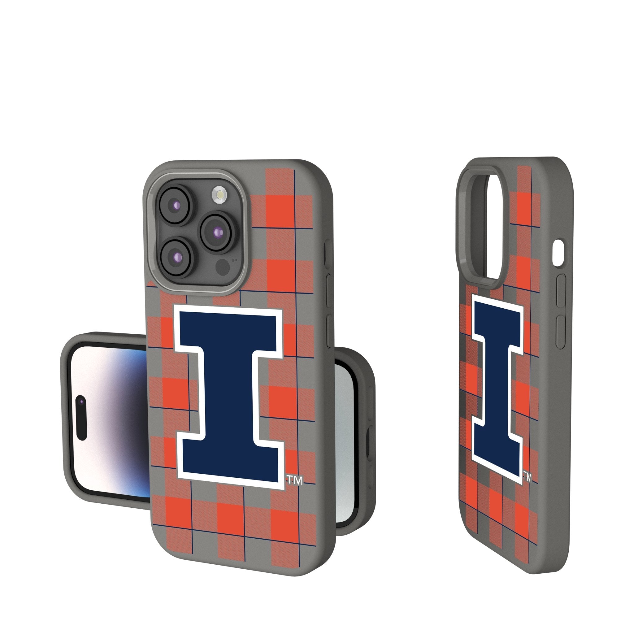 University of Illinois Fighting Illini Plaid Soft Touch Phone Case
