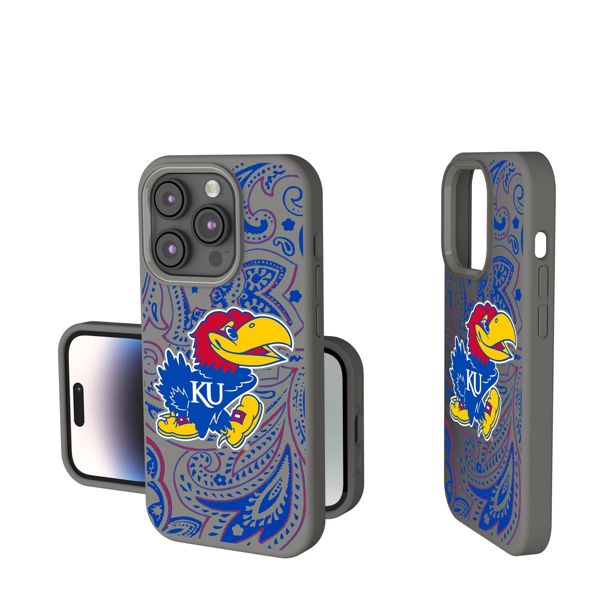 University of Kansas Jayhawks Paisley Soft Touch Phone Case 1