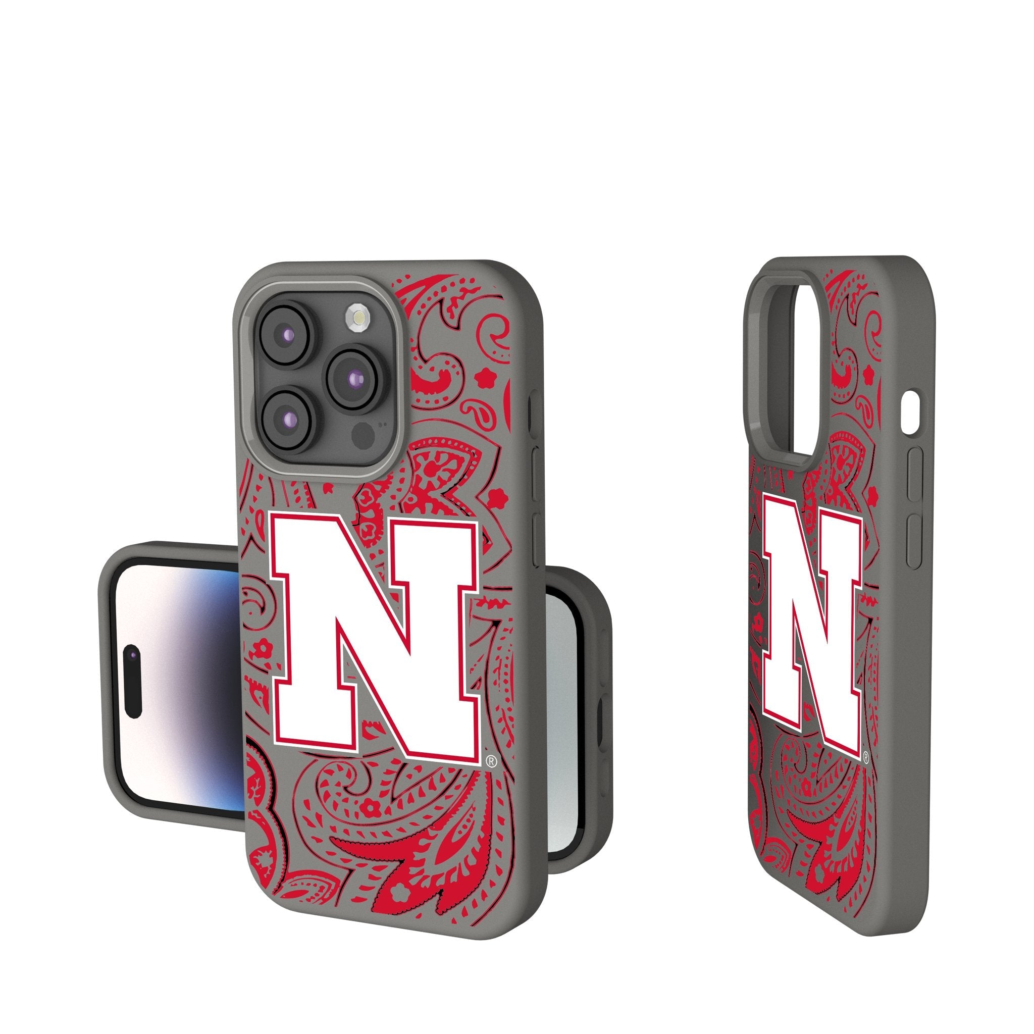 University of Nebraska Huskers Block N Paisley Soft Touch Phone Case 1