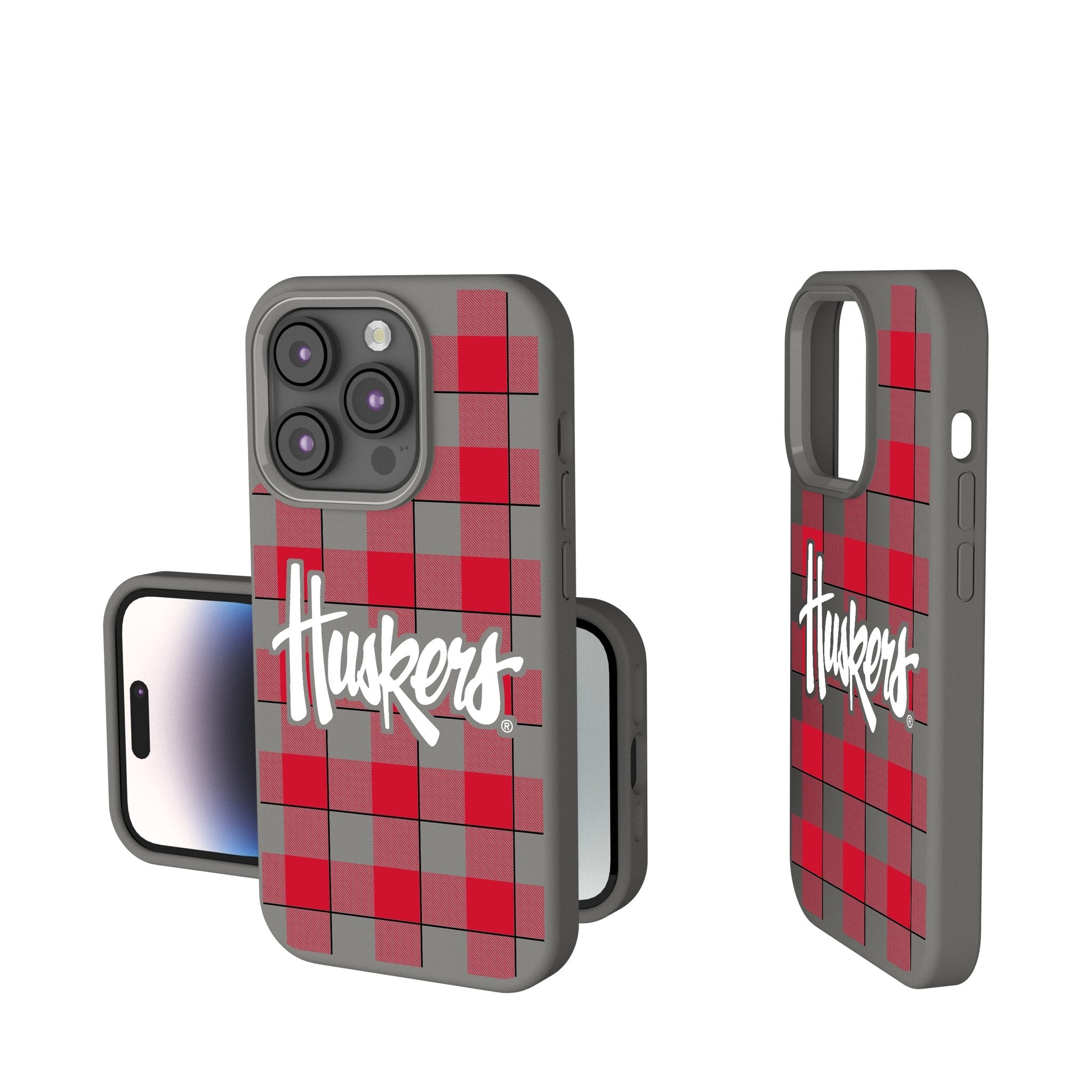 University of Nebraska Huskers Plaid Soft Touch Phone Case
