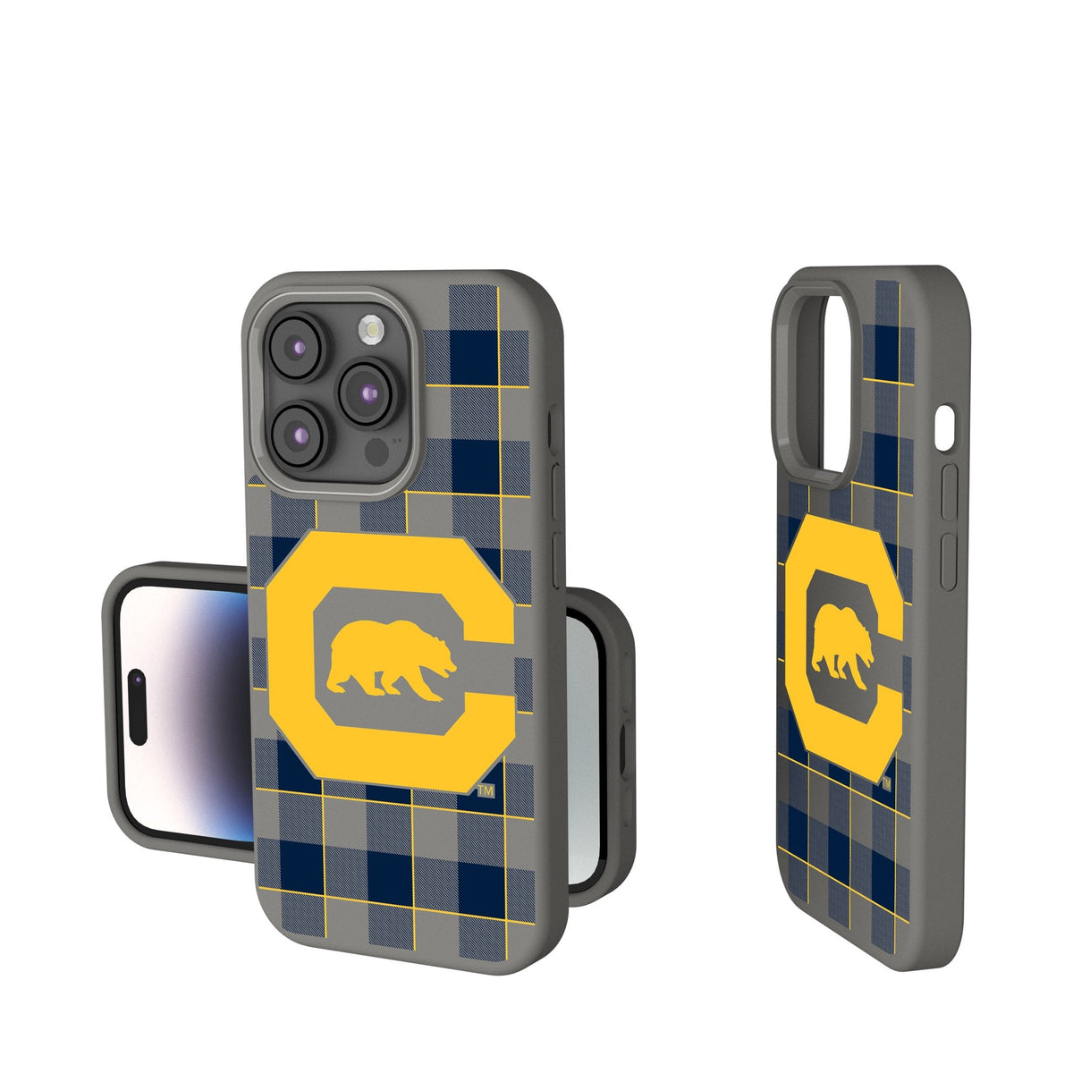 University of California Berkeley Golden Bears Plaid Soft Touch Phone Case 1