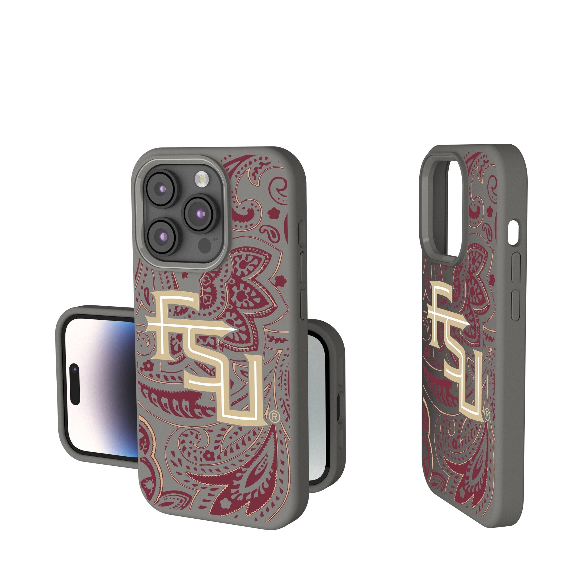 Florida State University Seminoles Athletic Wordmark Paisley Soft Touch Phone Case