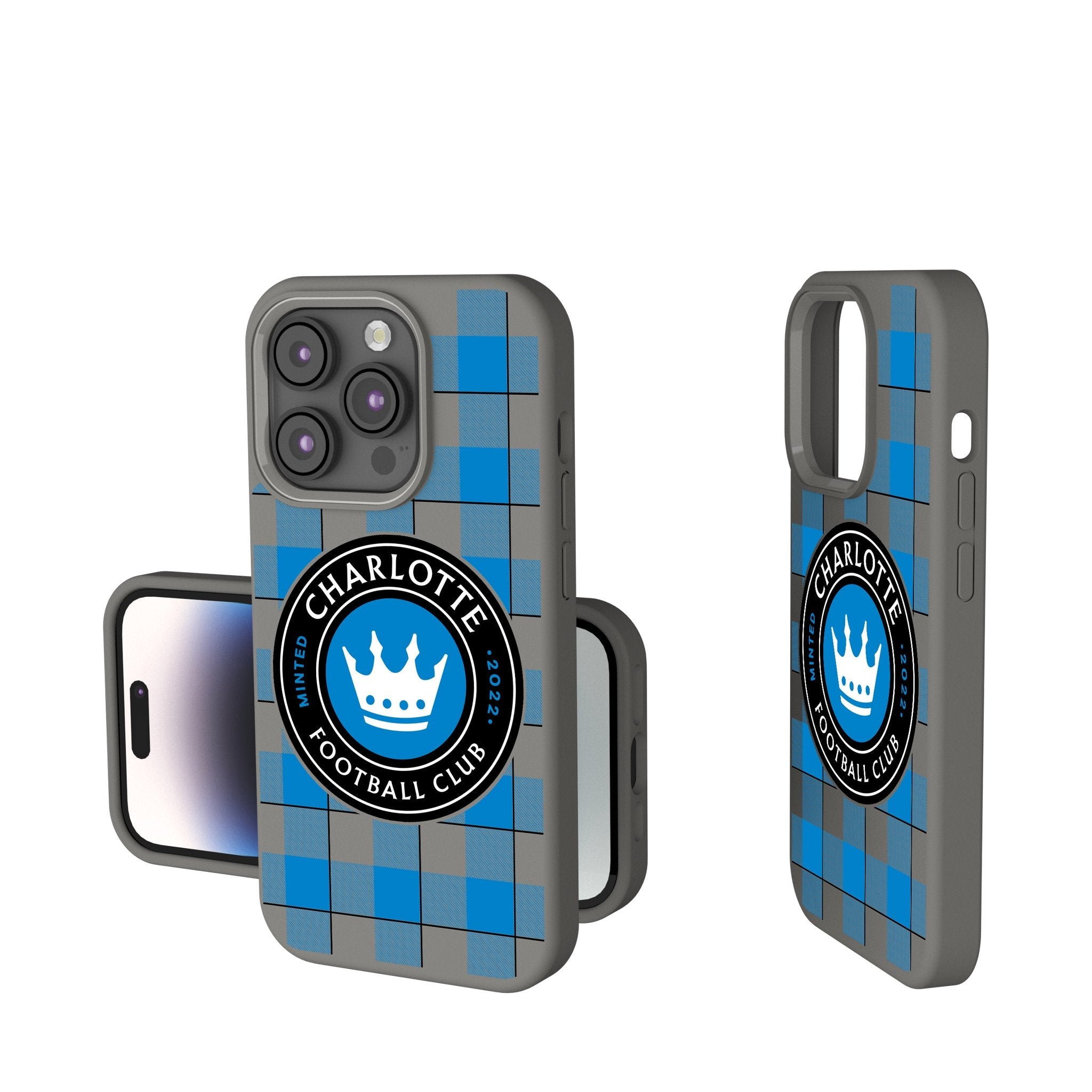 Charlotte FC  Plaid Soft Touch Phone Case 1