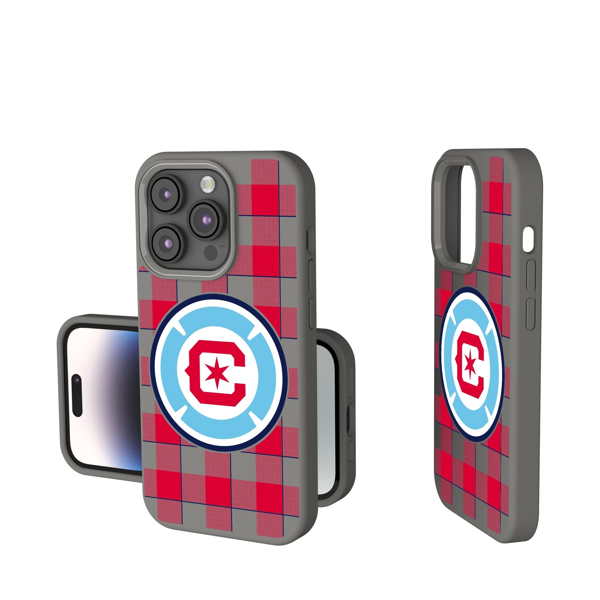 Chicago Fire  Plaid Soft Touch Phone Case