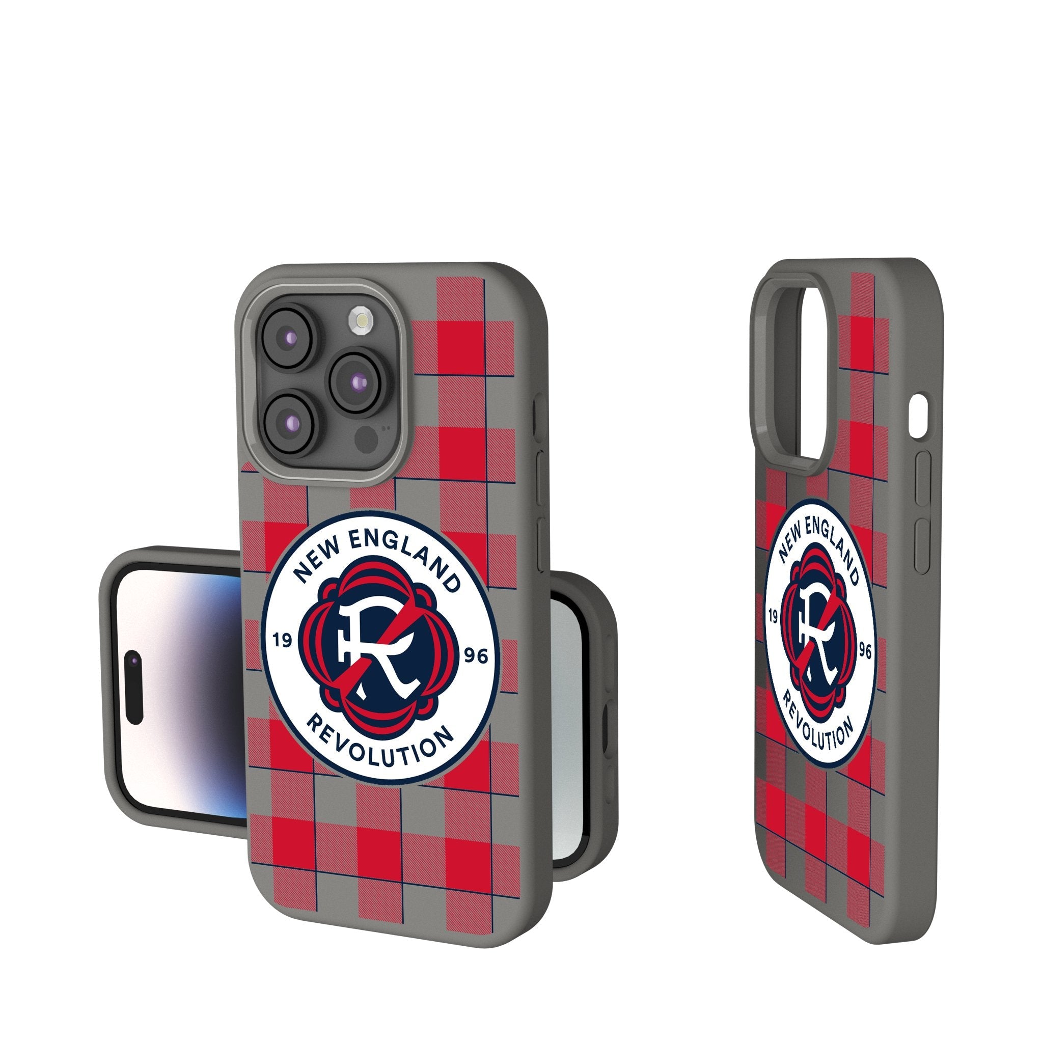 New England Revolution  Plaid Soft Touch Phone Case 1