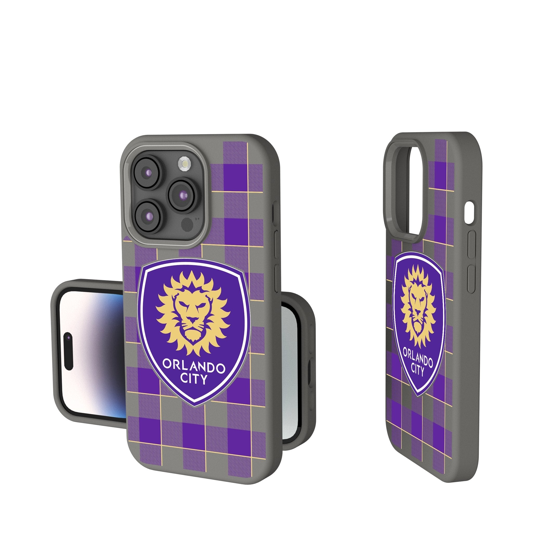 Orlando City Soccer Club  Plaid Soft Touch Phone Case