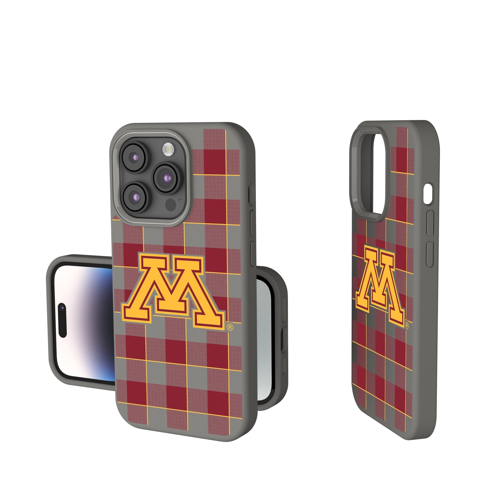 University of Minnesota Golden Gophers Plaid Soft Touch Phone Case 1