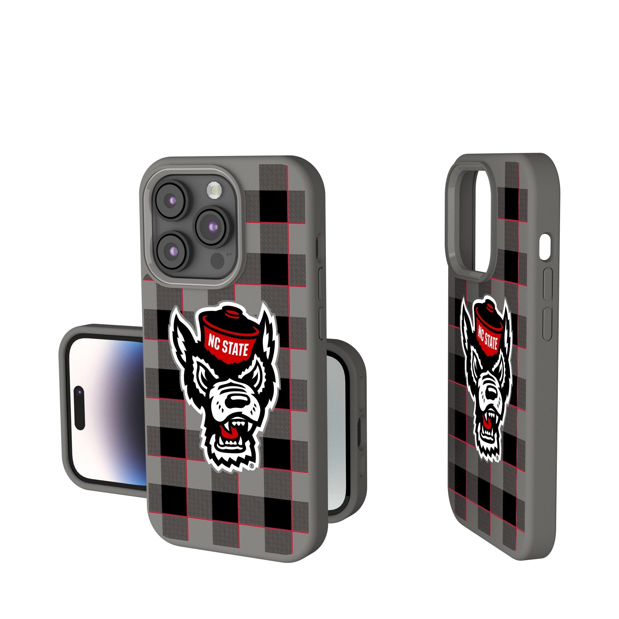North Carolina State University Wolfpack Plaid Soft Touch Phone Case