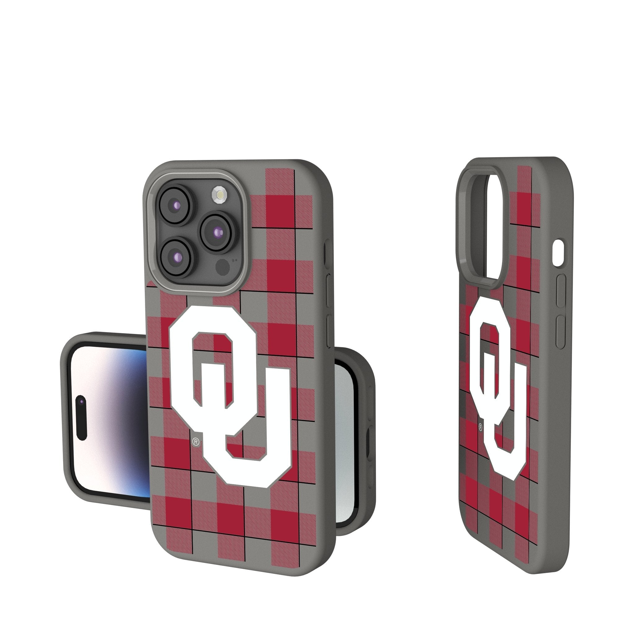 University of Oklahoma Sooners Plaid Soft Touch Phone Case 1