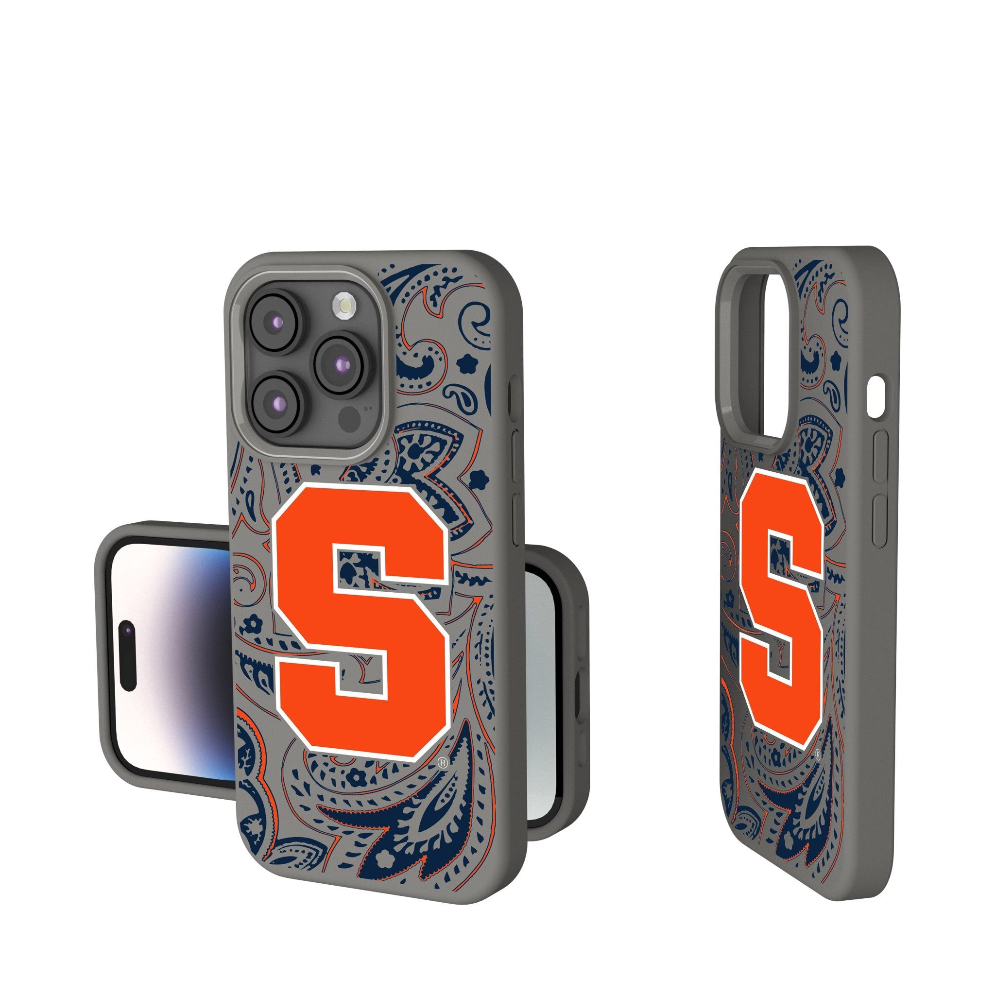 Syracuse University Orange Paisley Soft Touch Phone Case for Apple iPhone 1