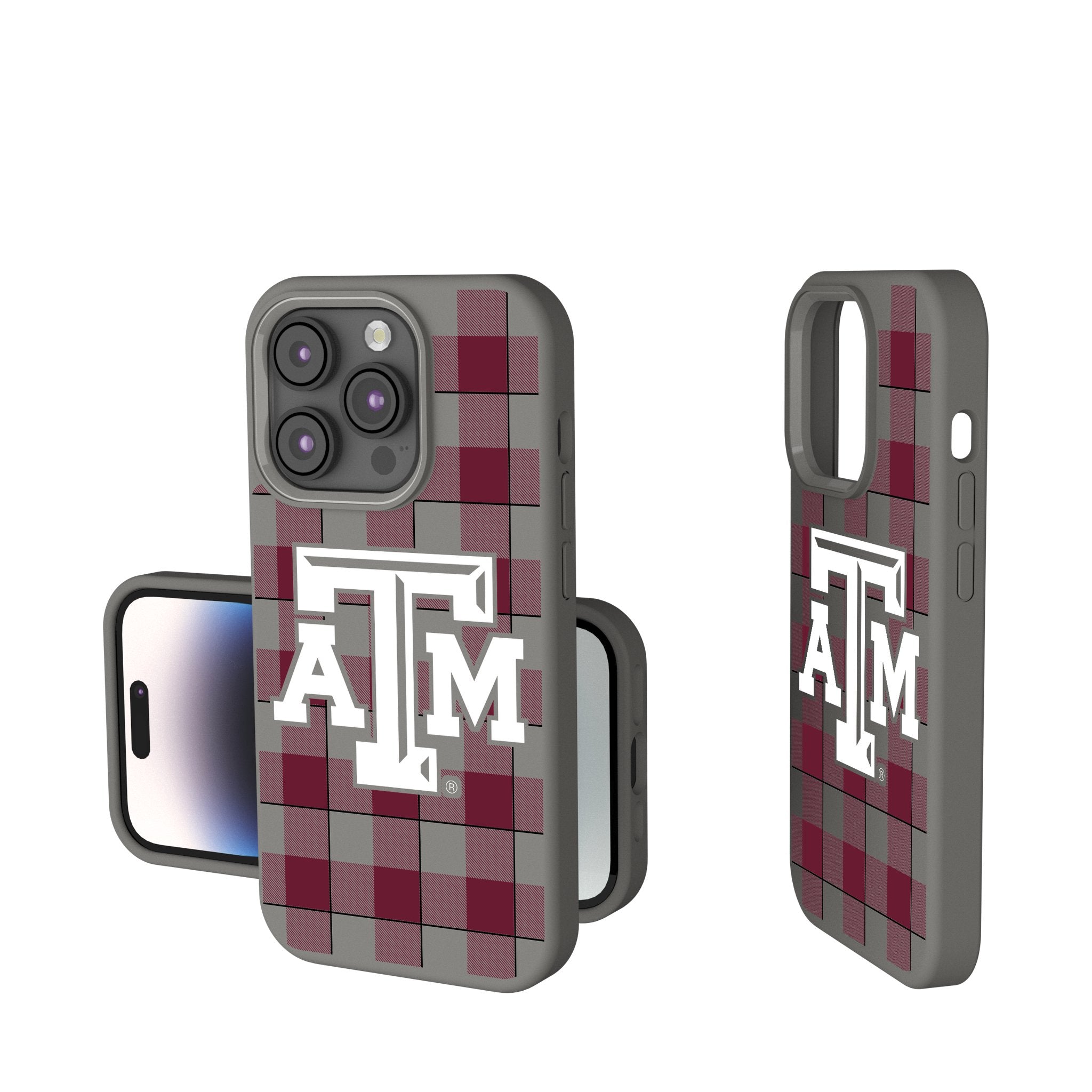 Texas A&M University Aggies Plaid Soft Touch Phone Case for Apple iPhone