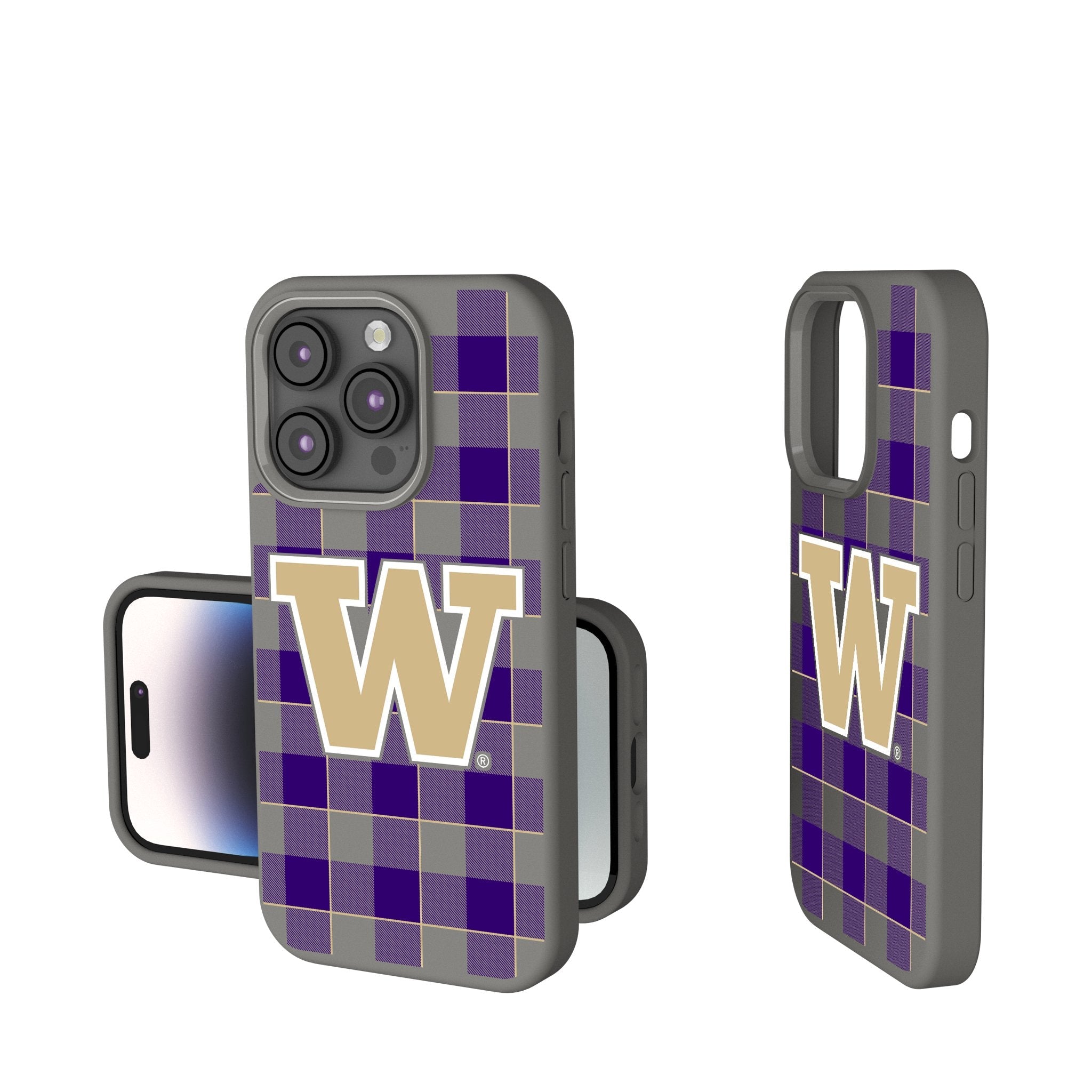University of Washington Huskies Plaid Soft Touch Phone Case
