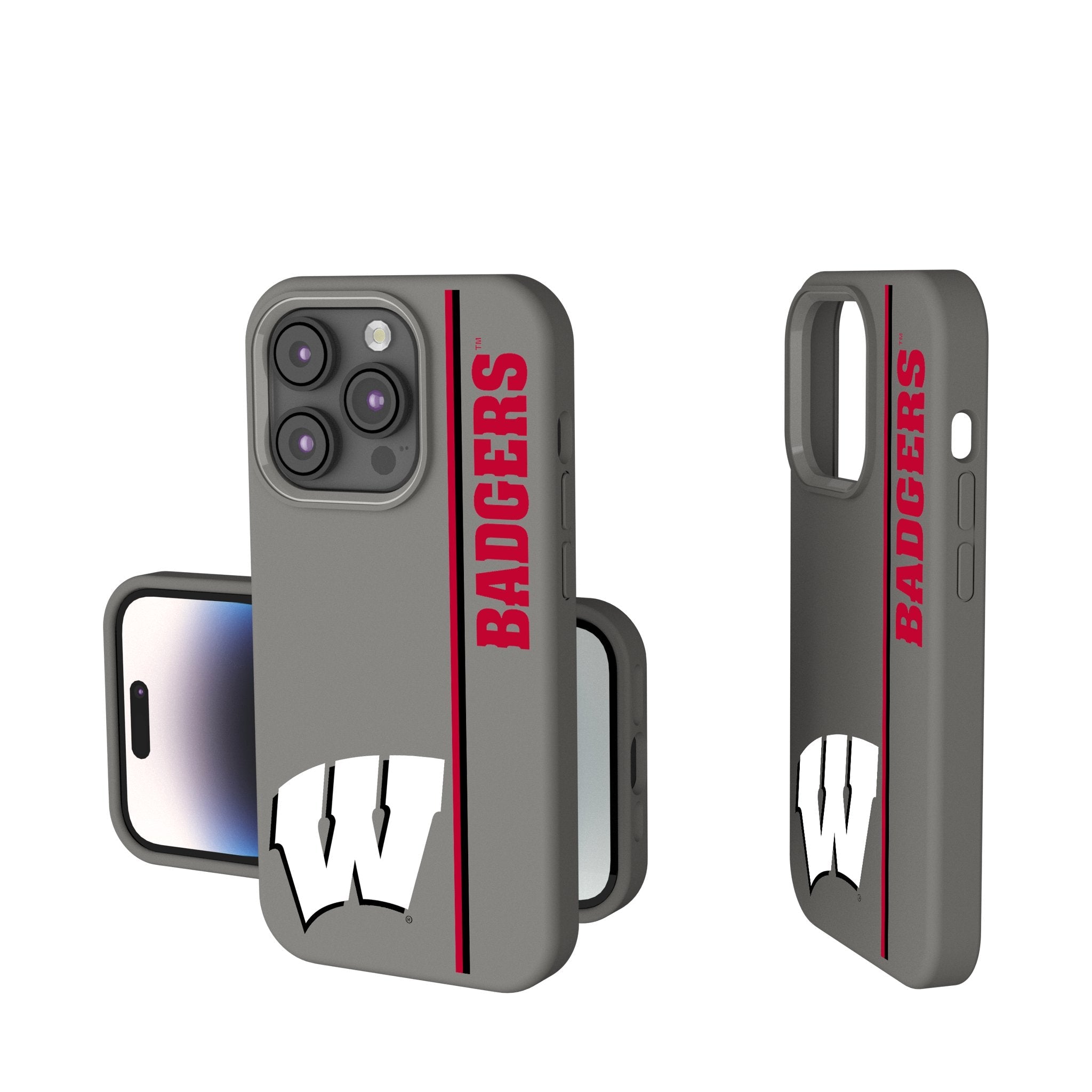 University of Wisconsin Badgers Sidebar Soft Touch Phone Case 1