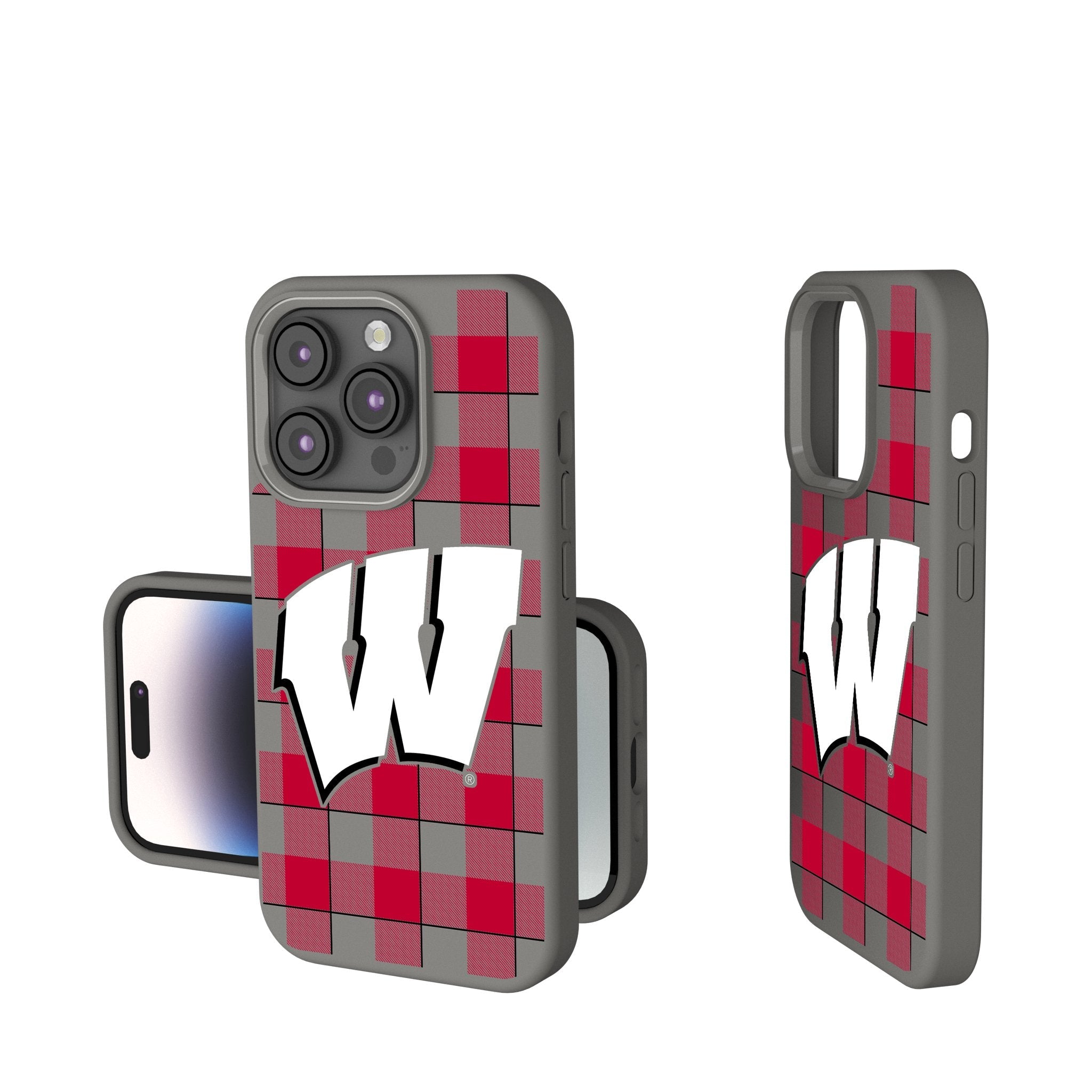 University of Wisconsin Badgers Plaid Soft Touch Phone Case