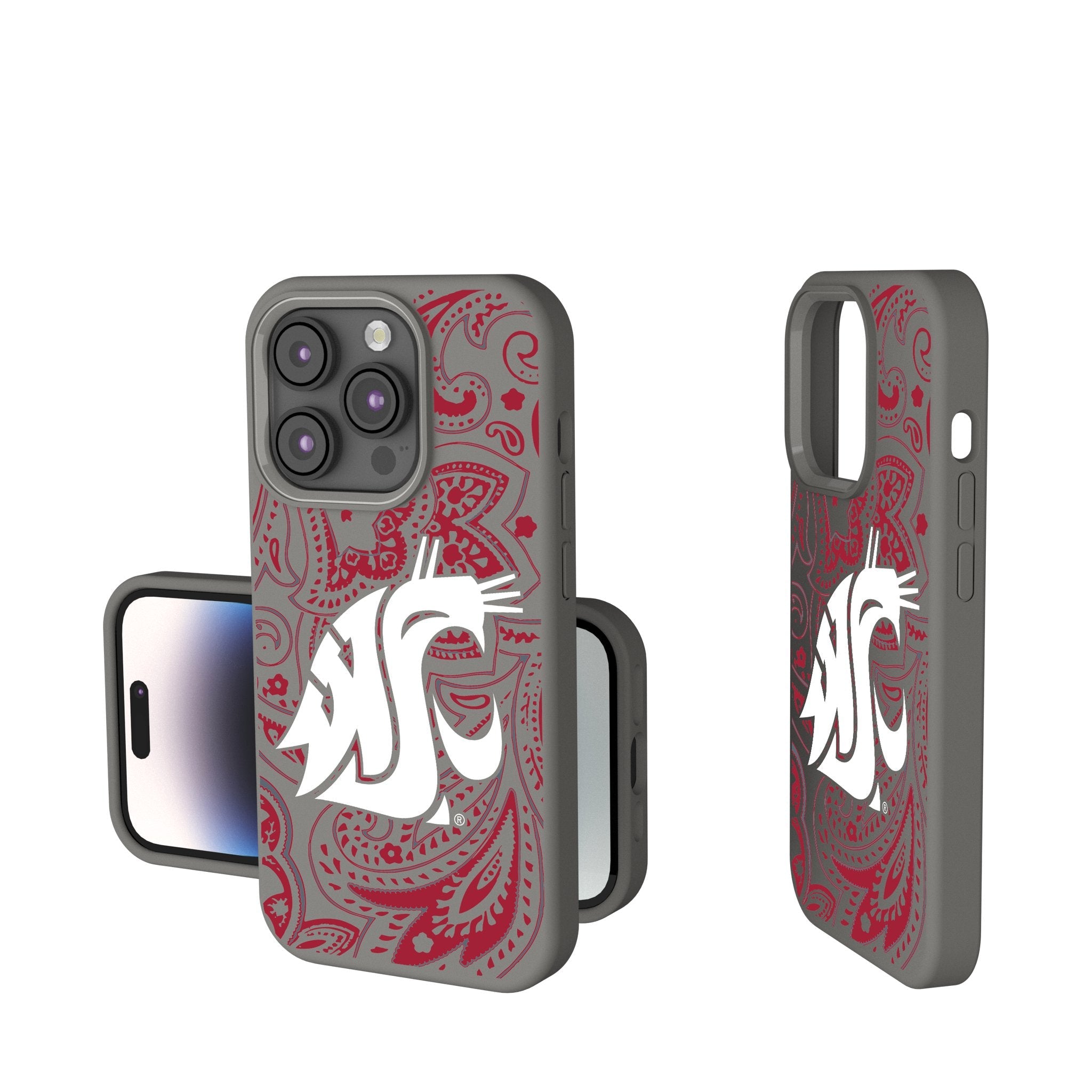 Washington State University Cougars Paisley Soft Touch Phone Case