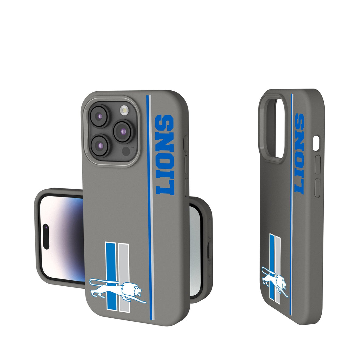 Detroit Lions Retro Sidebar Soft Touch Phone Case 1