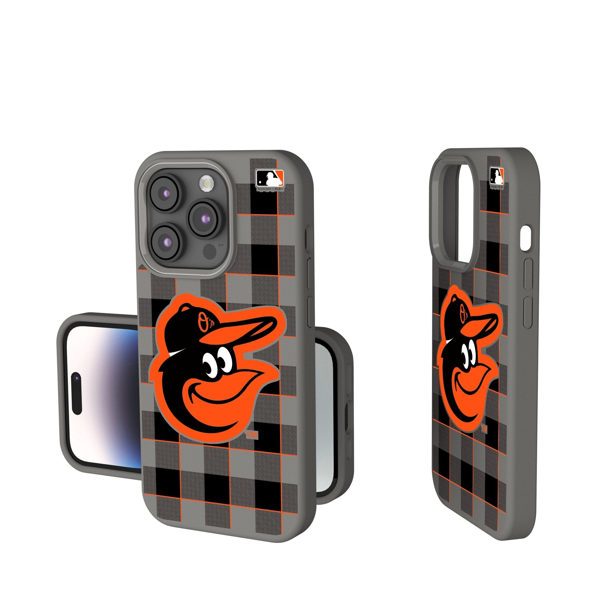 Baltimore Orioles Plaid Soft Touch Phone Case