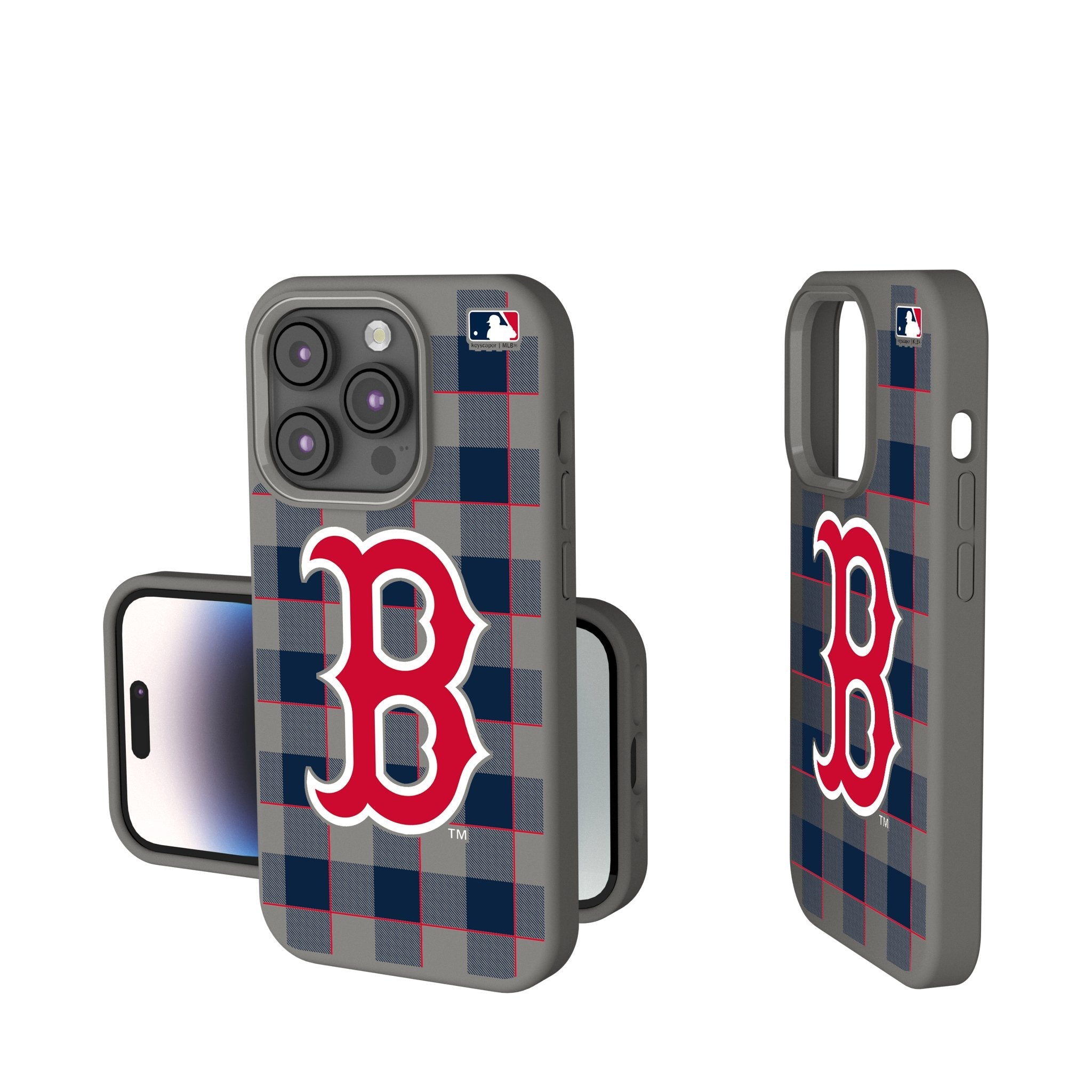 Boston Red Sox Plaid Soft Touch Phone Case 1