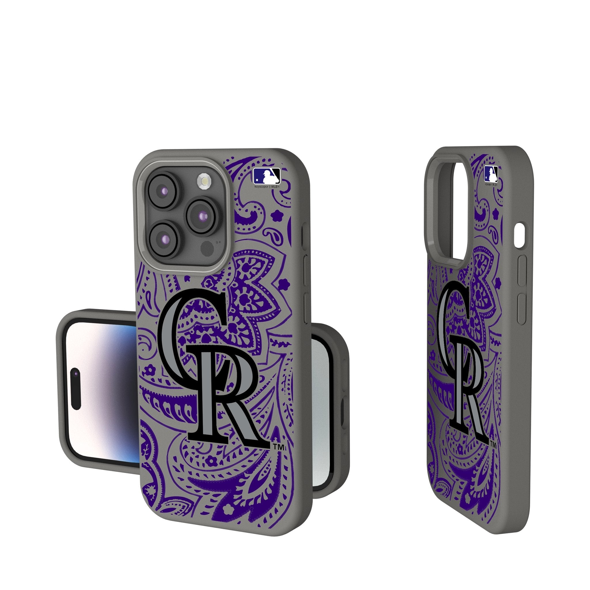 Colorado Rockies Paisley Soft Touch Phone Case