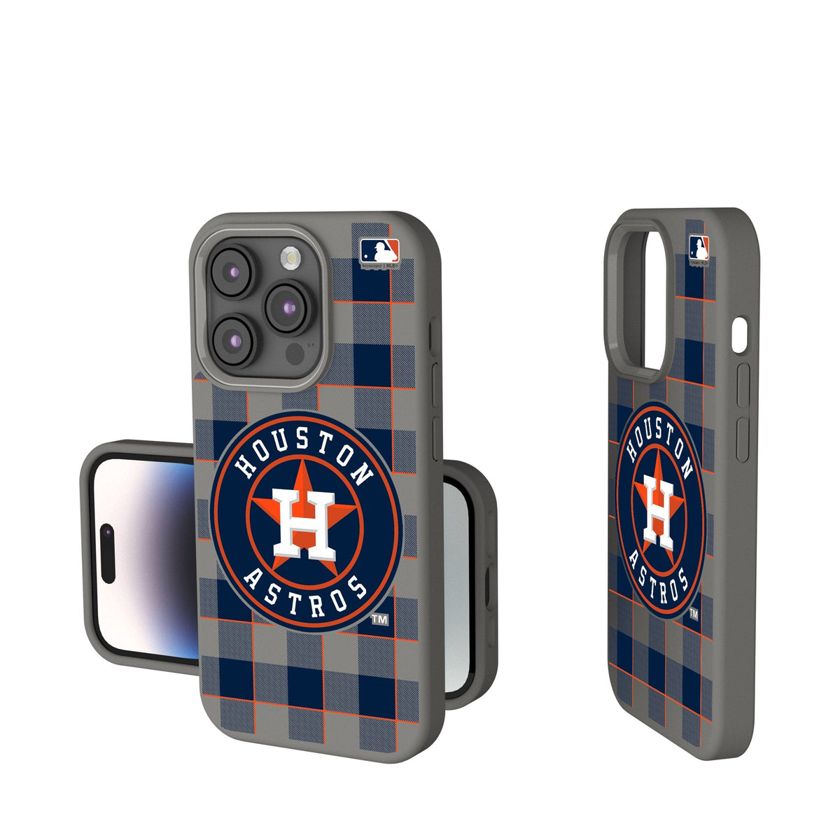 Houston Astros Plaid Soft Touch Phone Case 1