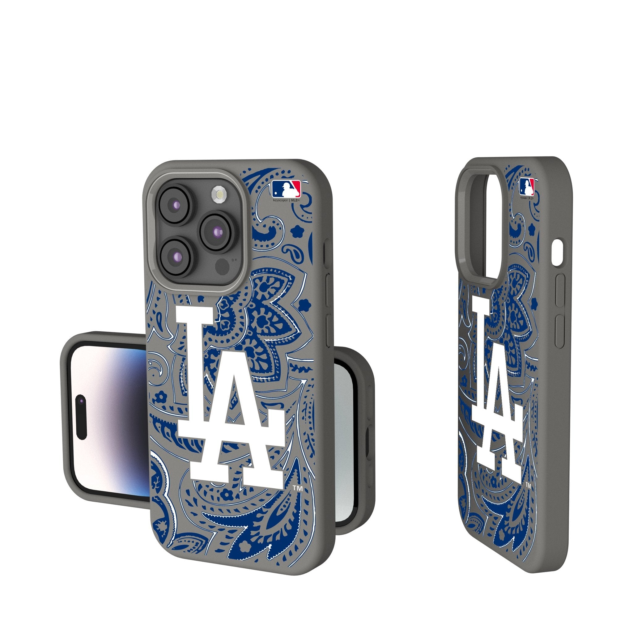 LA Dodgers Paisley Soft Touch Phone Case for Apple iPhone 1
