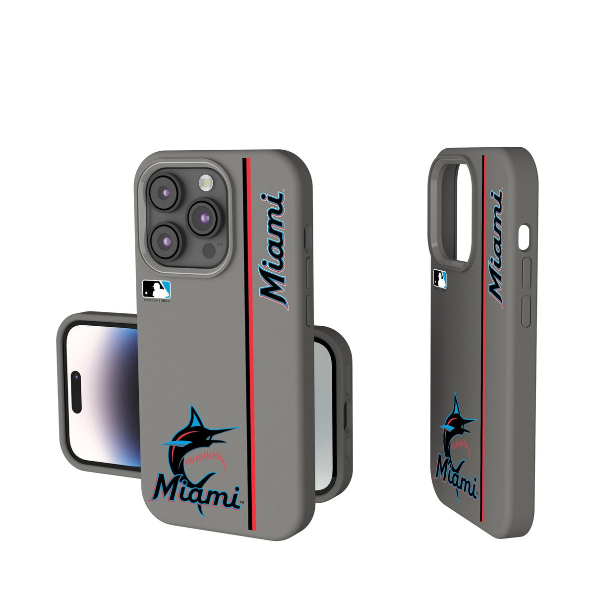 Miami Marlins Sidebar Soft Touch Phone Case 1
