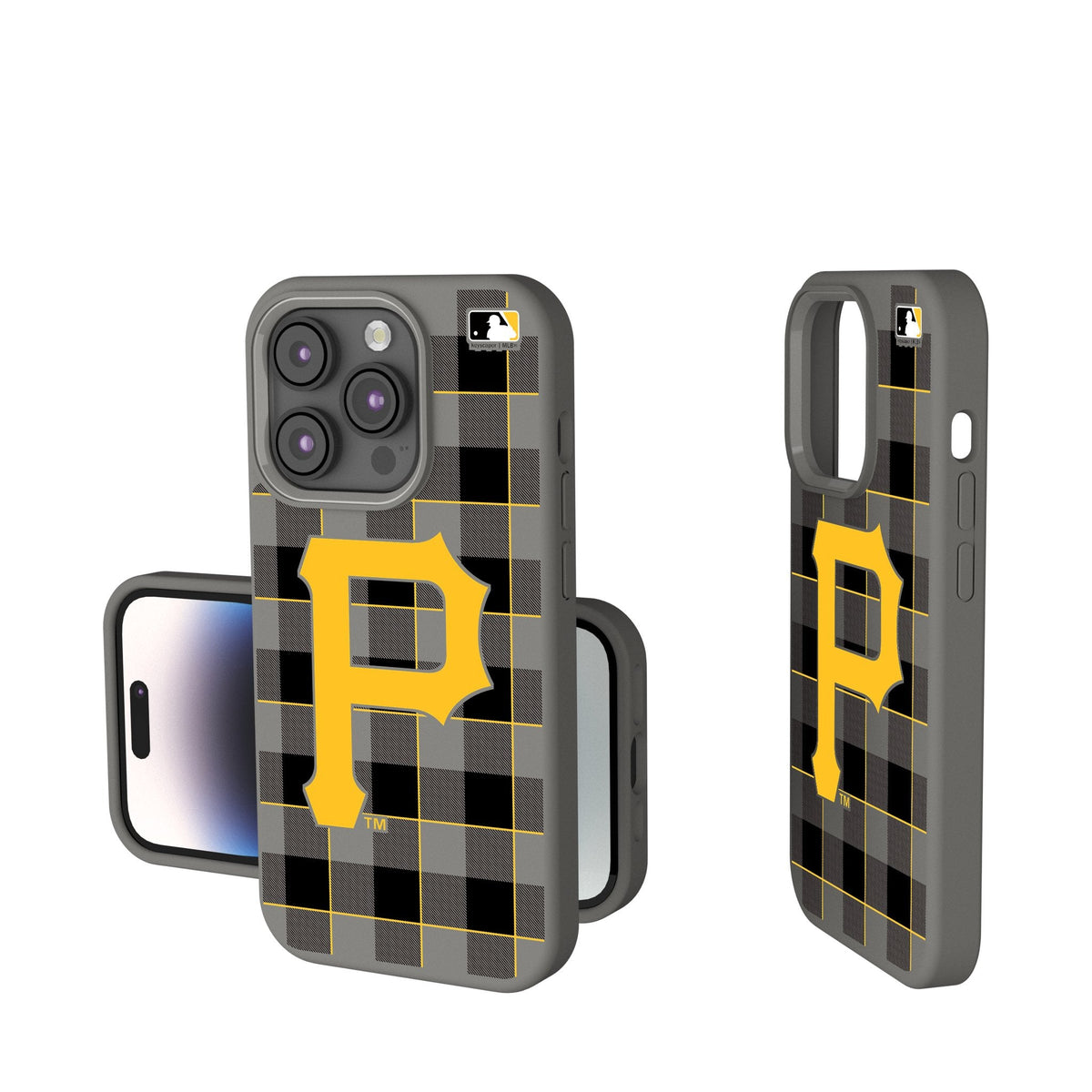 Pittsburgh Pirates Plaid Soft Touch Phone Case 1