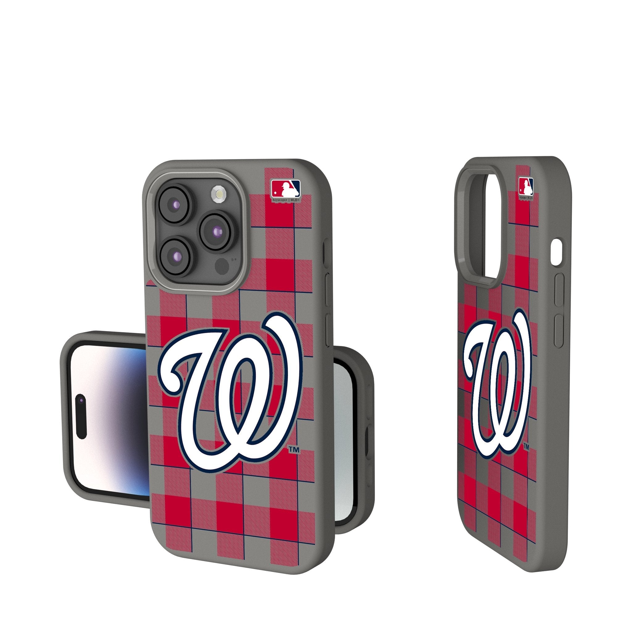 Washington Nationals Plaid Soft Touch Phone Case 1