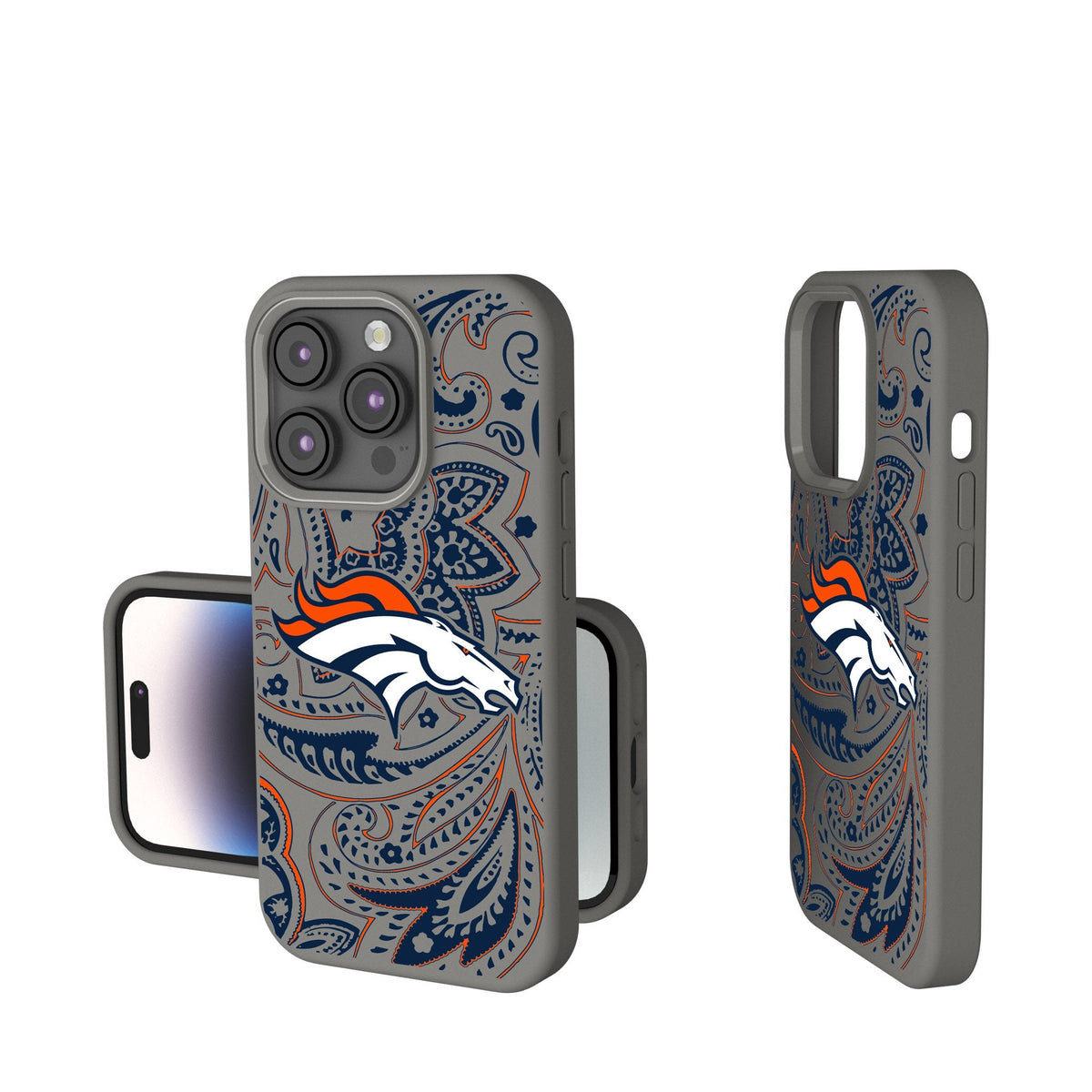 Denver Broncos Paisley Soft Touch Phone Case 1