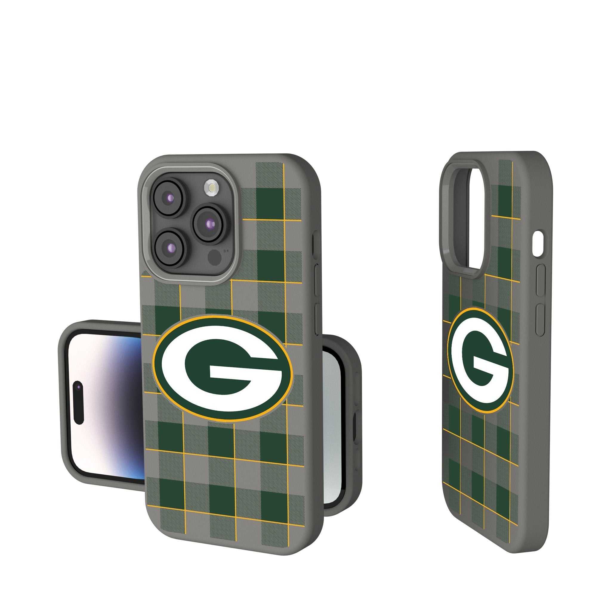 Green Bay Packers Plaid Soft Touch Phone Case 1