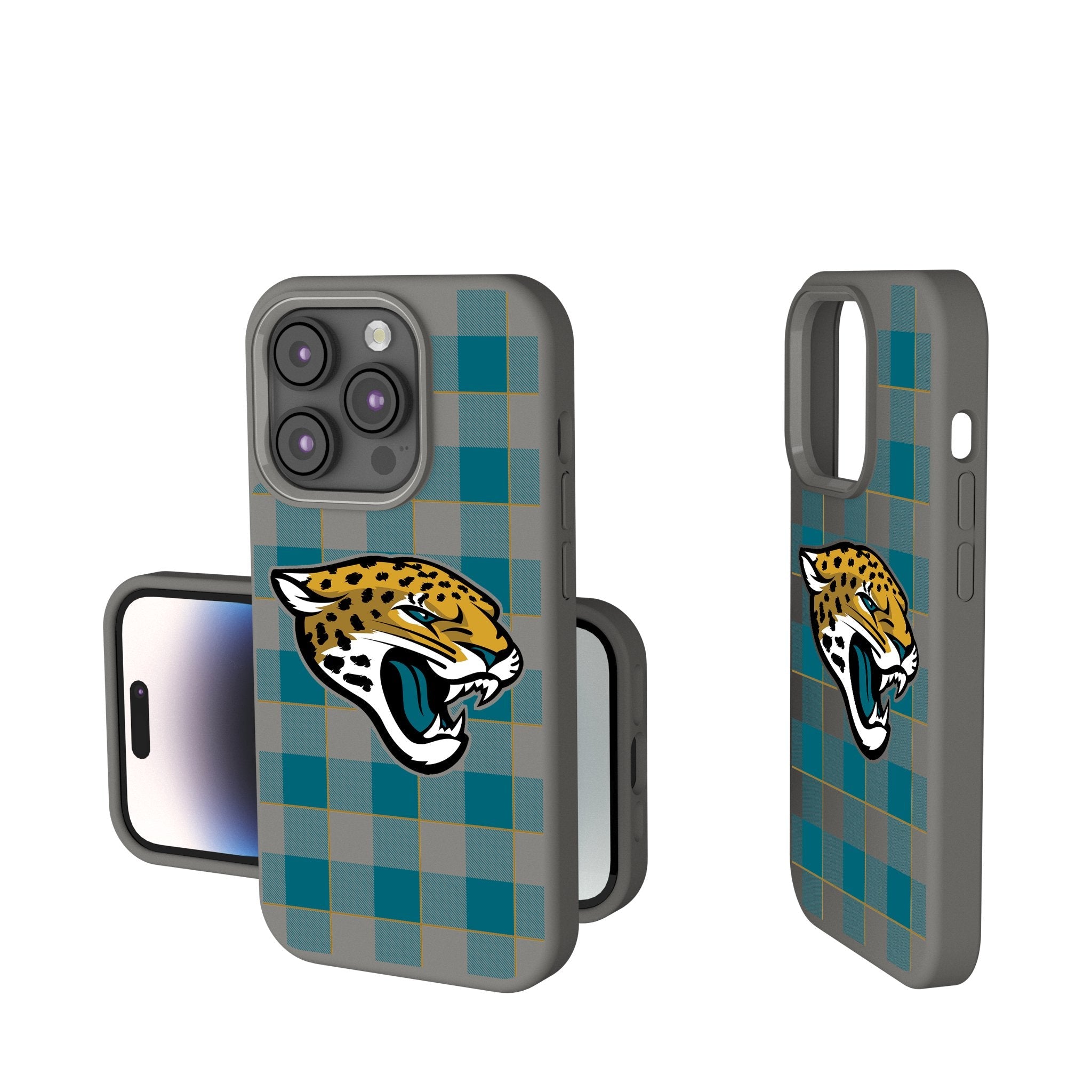 Jacksonville Jaguars Plaid Soft Touch Phone Case