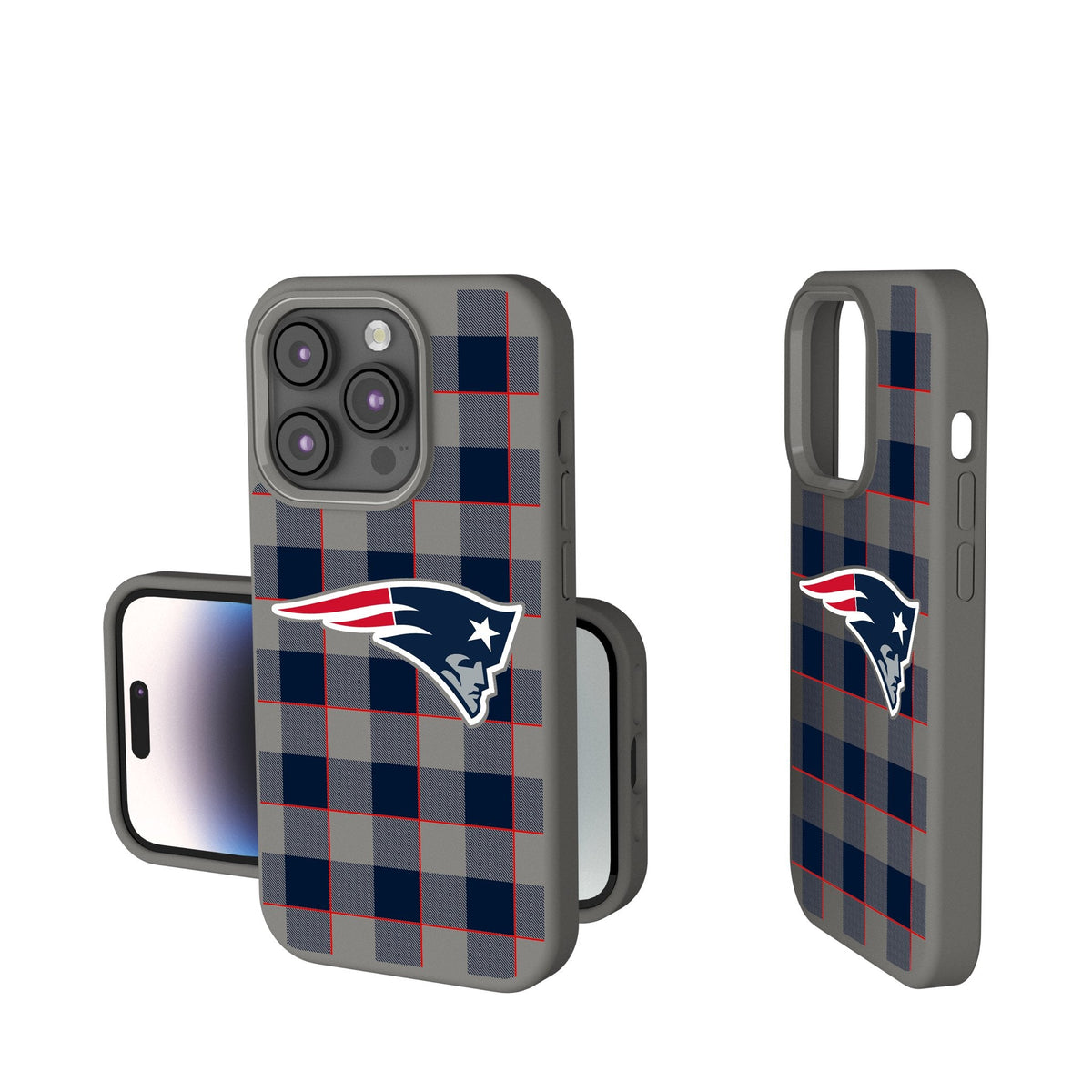 New England Patriots Plaid Soft Touch Phone Case 1