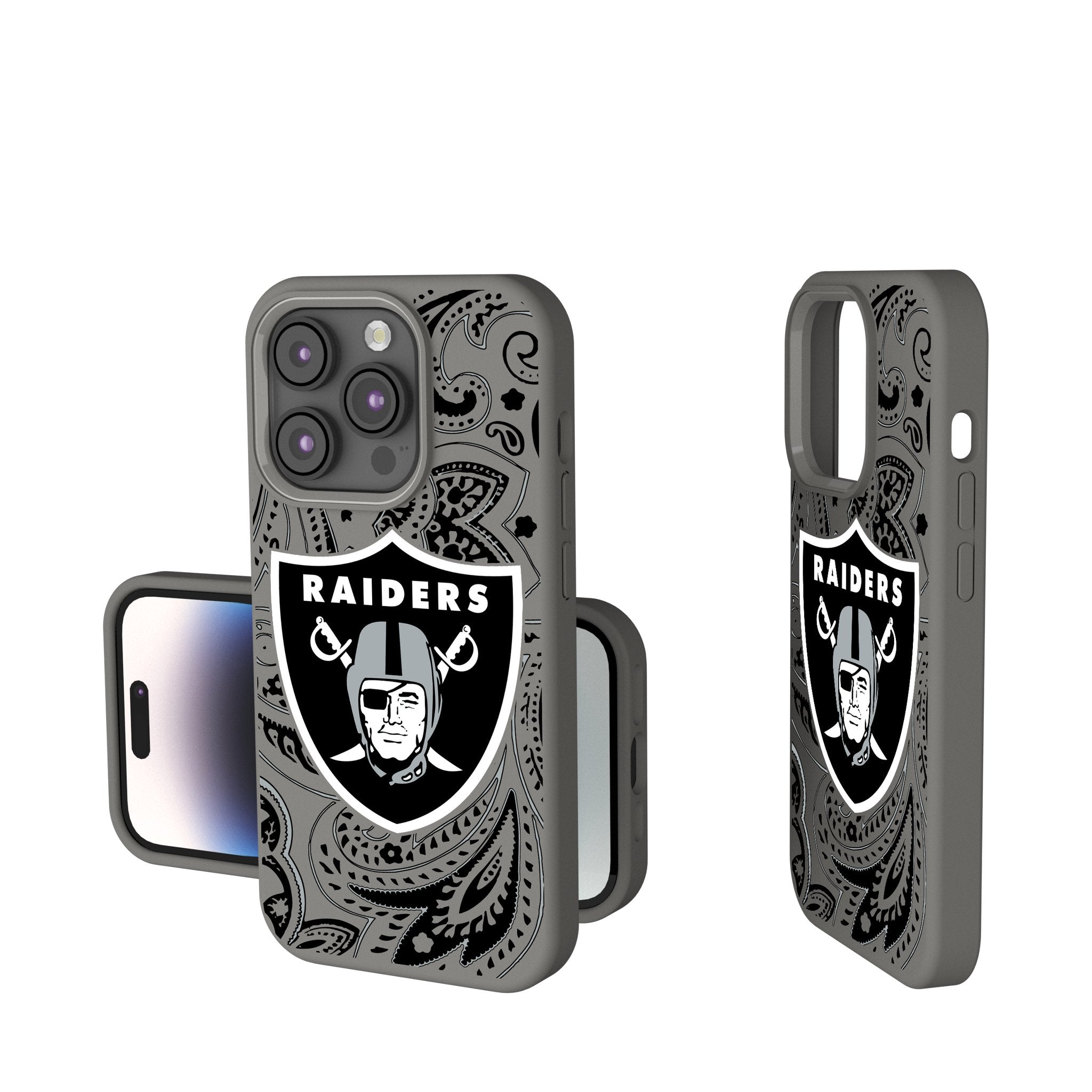 Las Vegas Raiders Paisley Soft Touch Phone Case 1